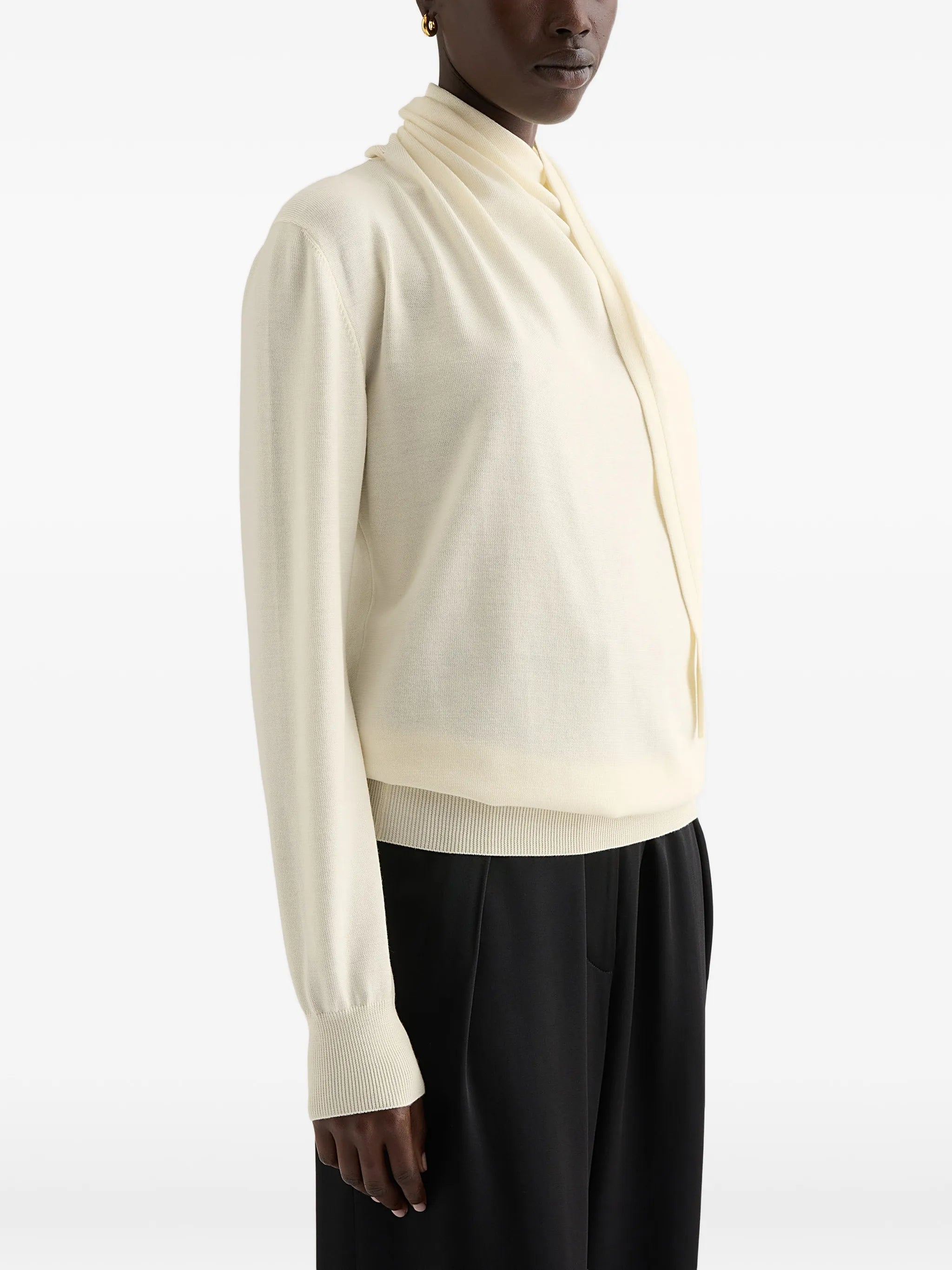 lightweight wool high-neck sweater
