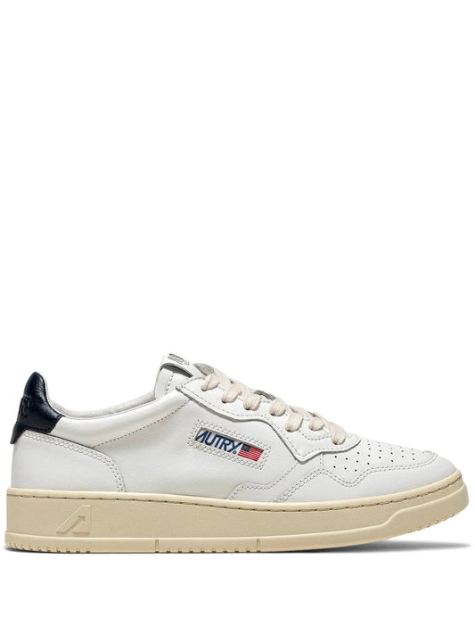 Medalist low sneakers in white and space leather