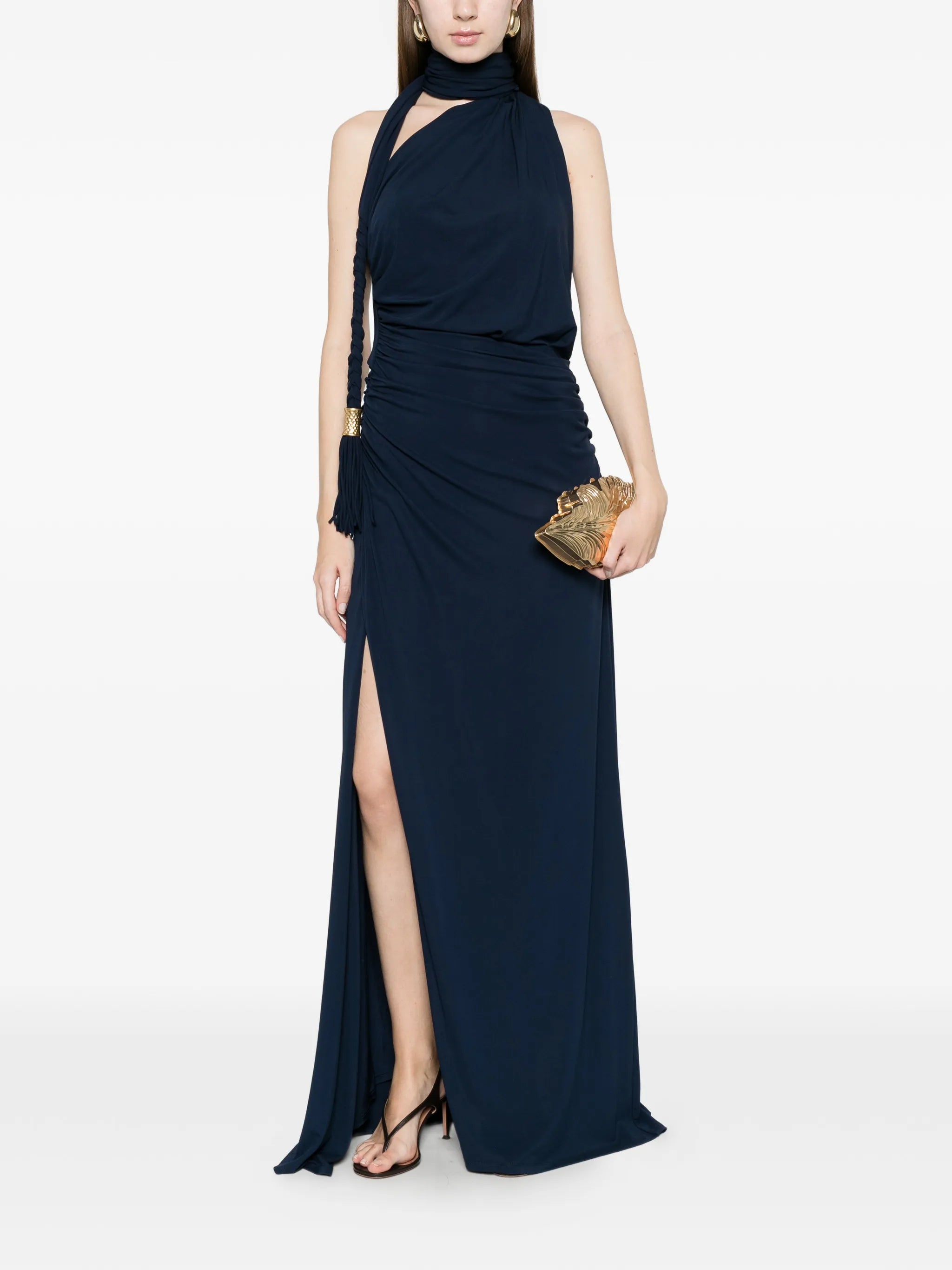 tie-detail maxi dress