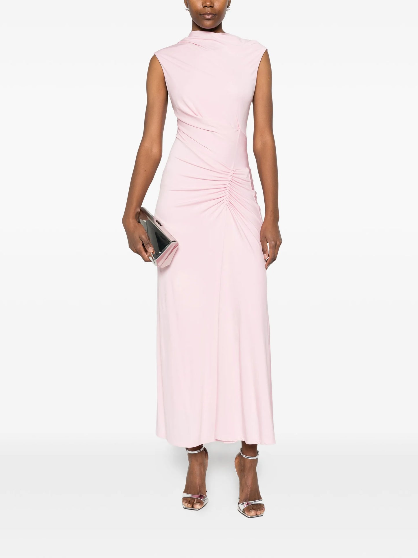 Acacia draped midi dress