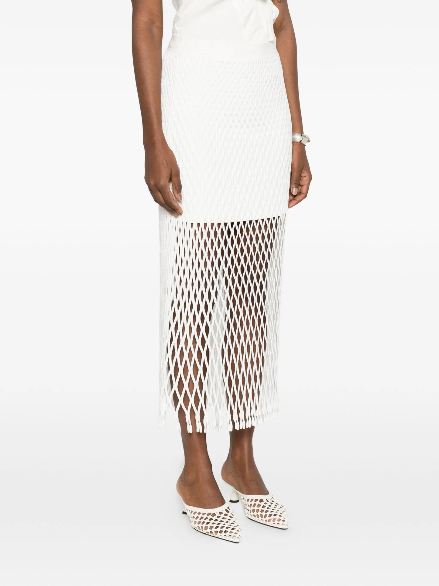white midi skirt