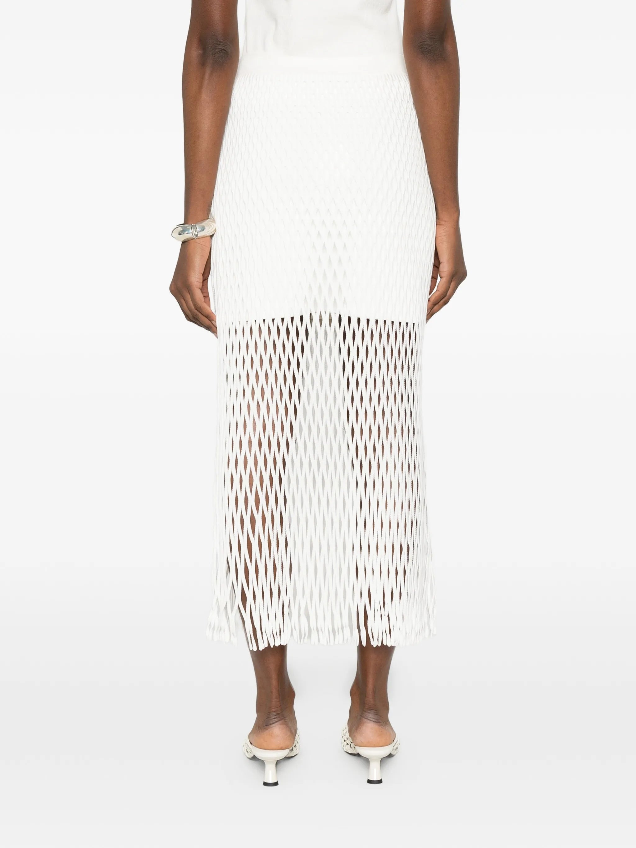 white midi skirt