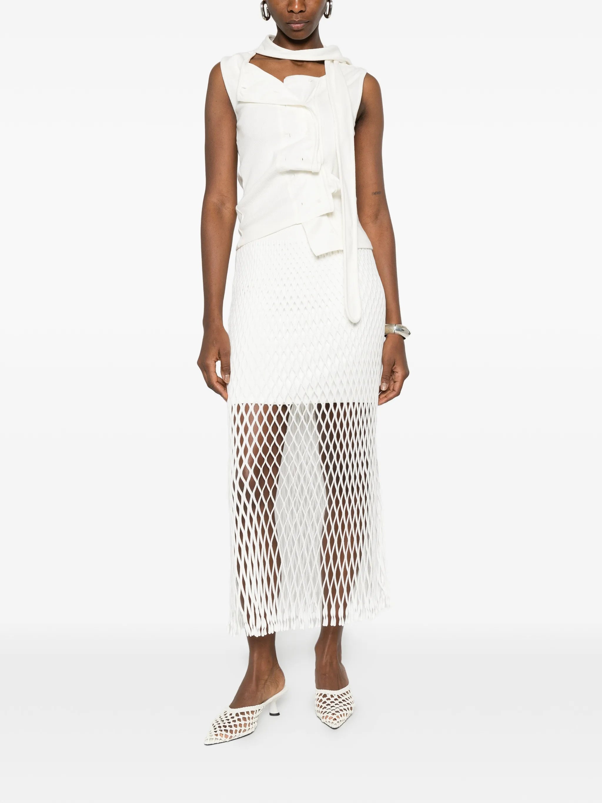 white midi skirt
