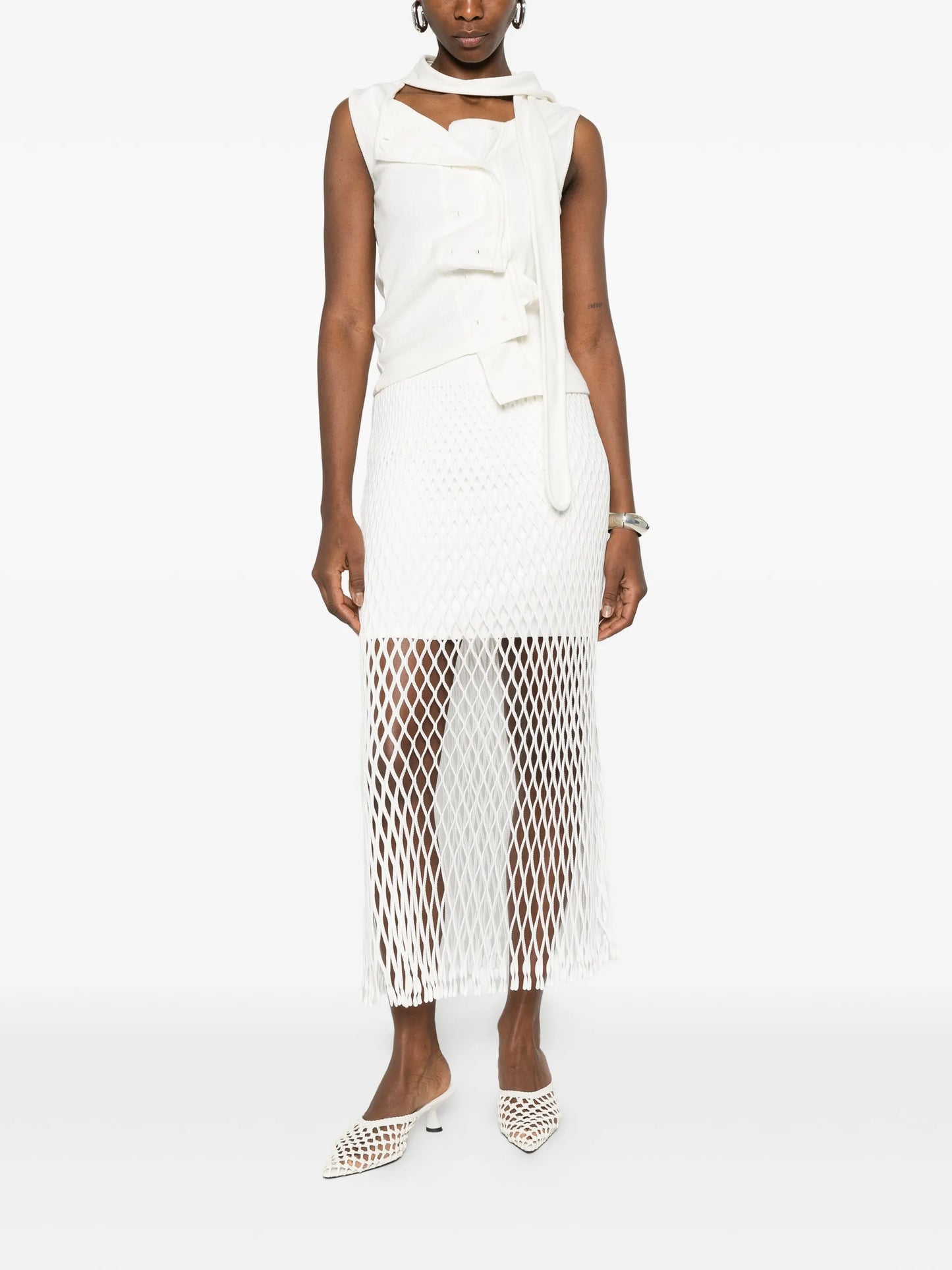 white midi skirt
