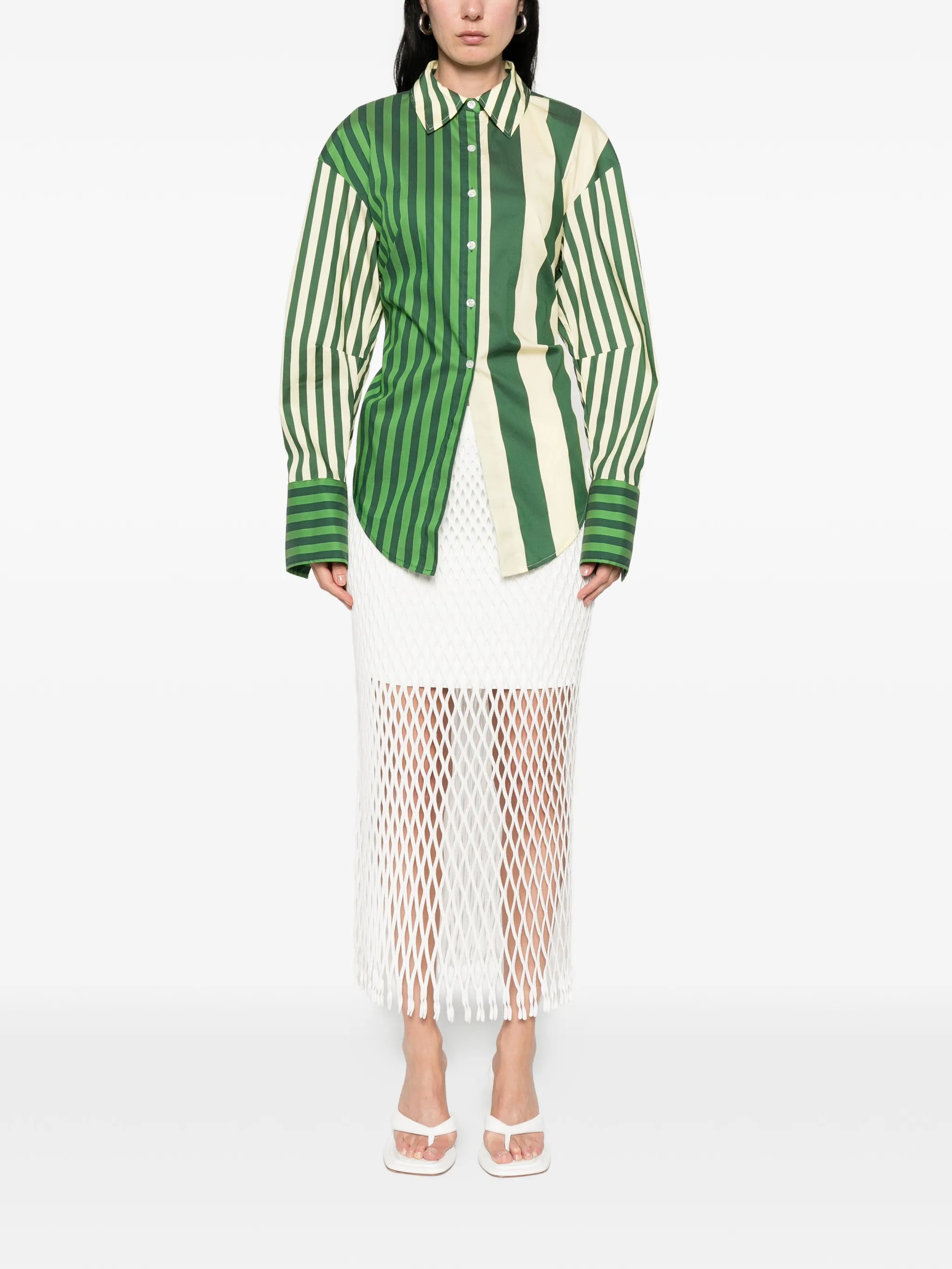 Loch striped button-up shirt