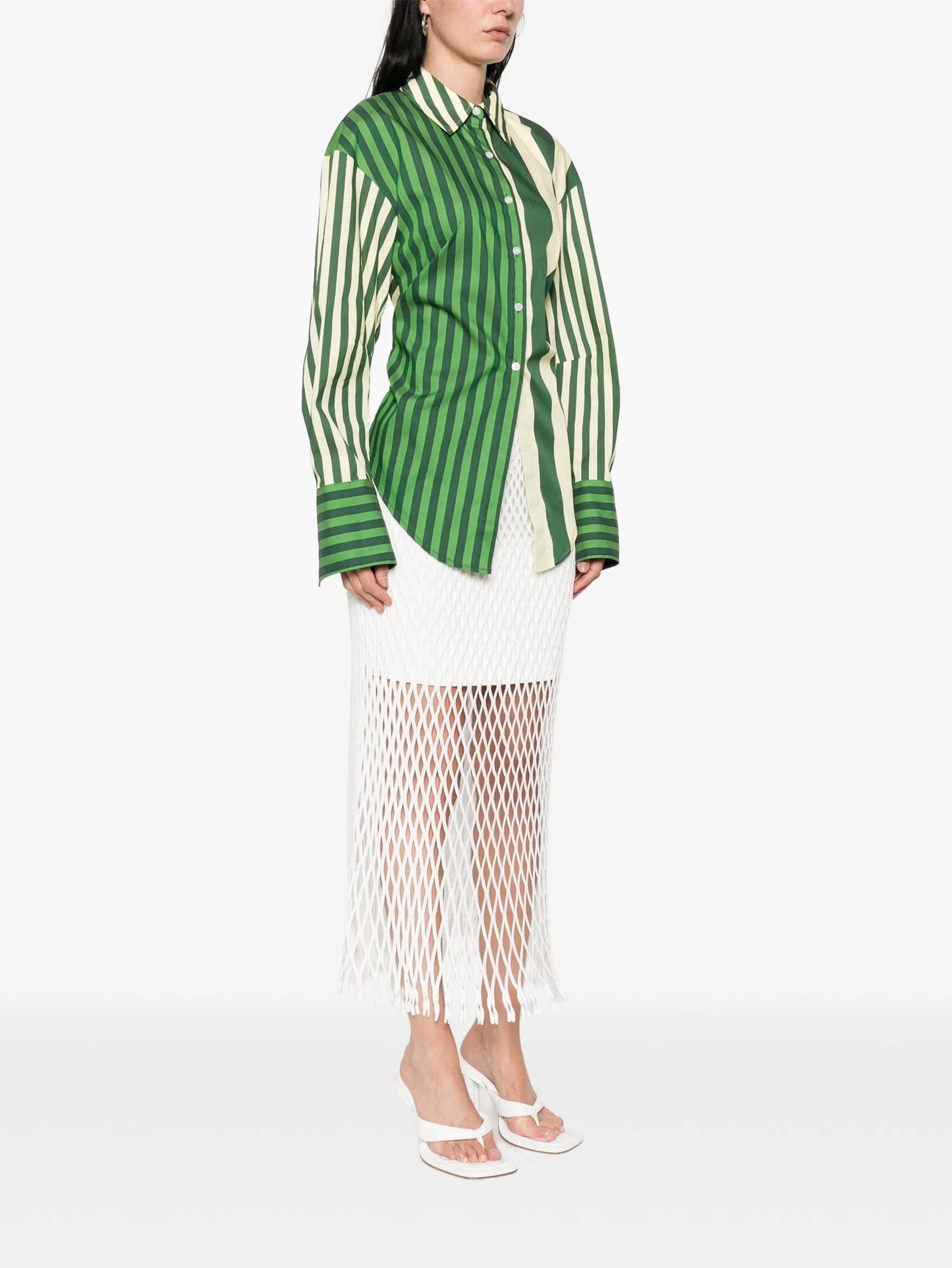 Loch striped button-up shirt