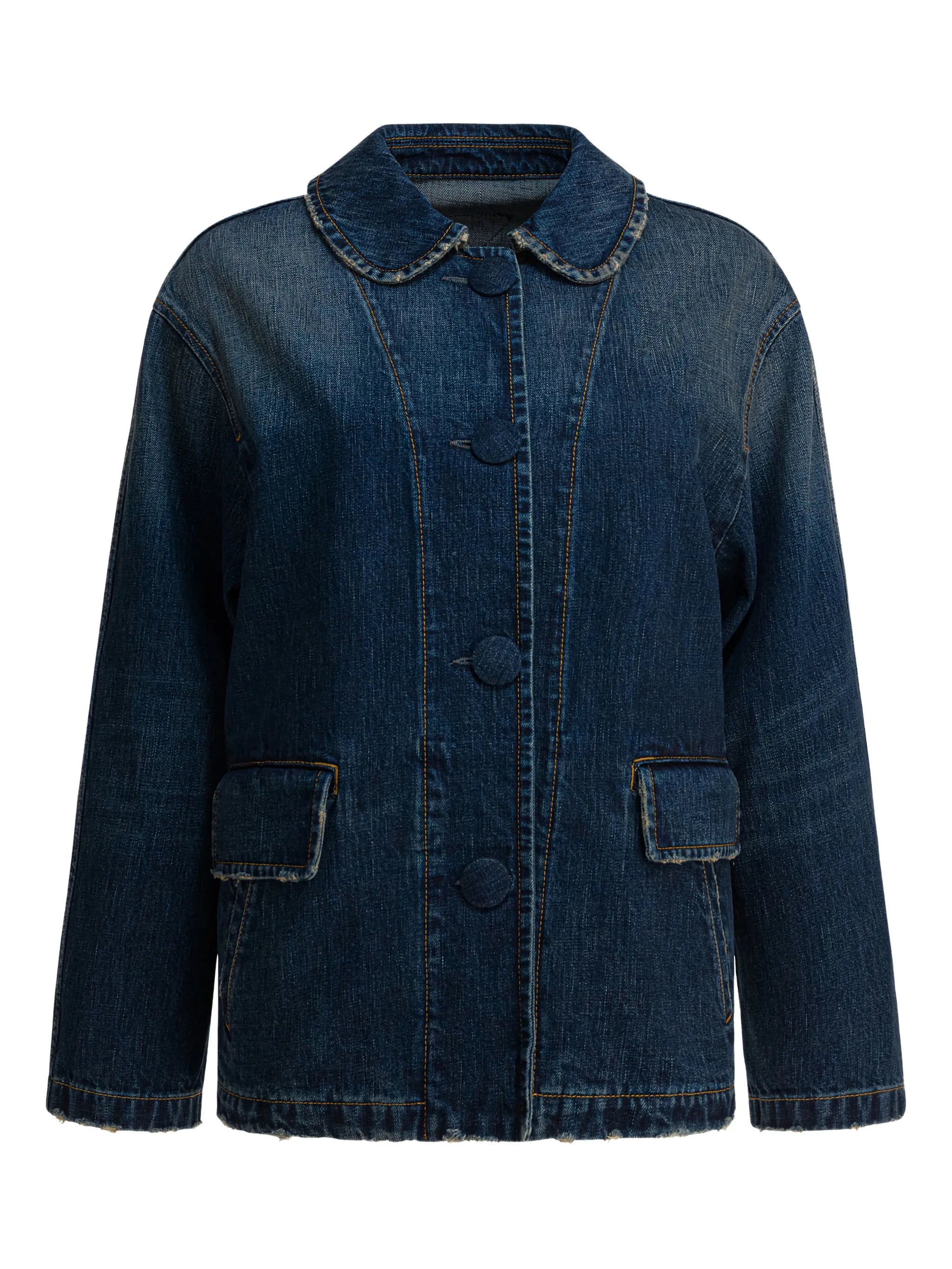 Peter Pan-collar denim jacket