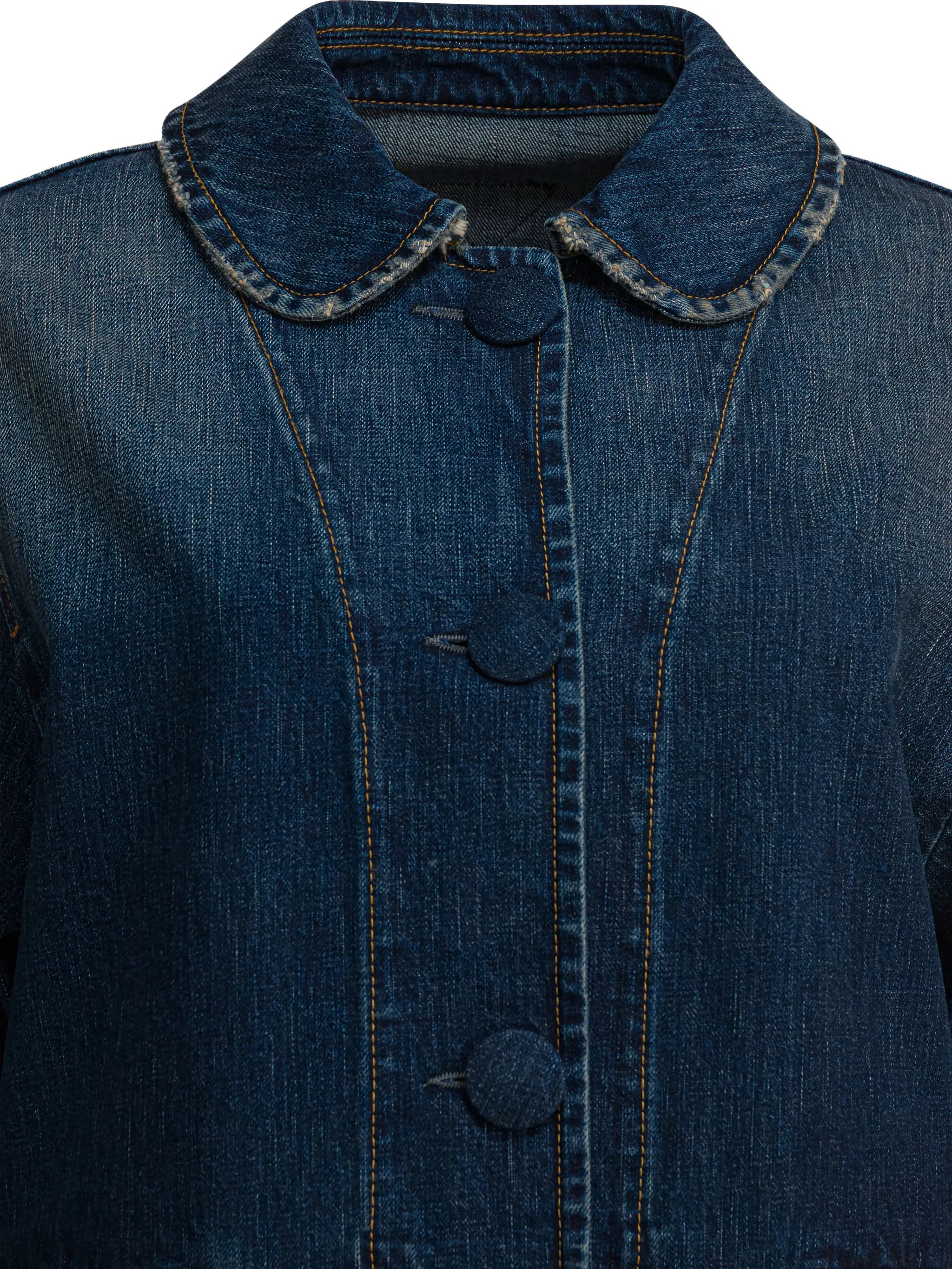 Peter Pan-collar denim jacket