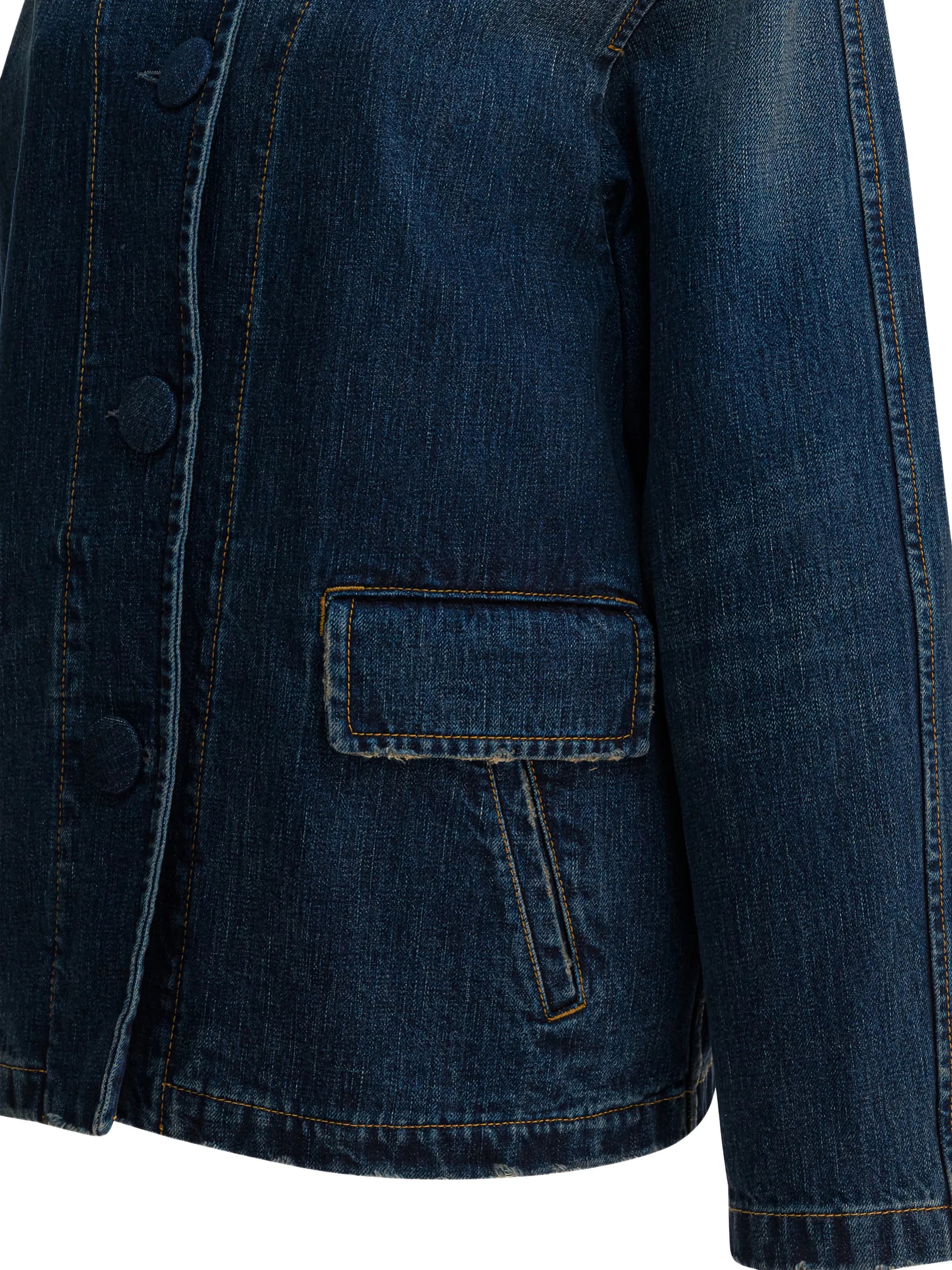 Peter Pan-collar denim jacket