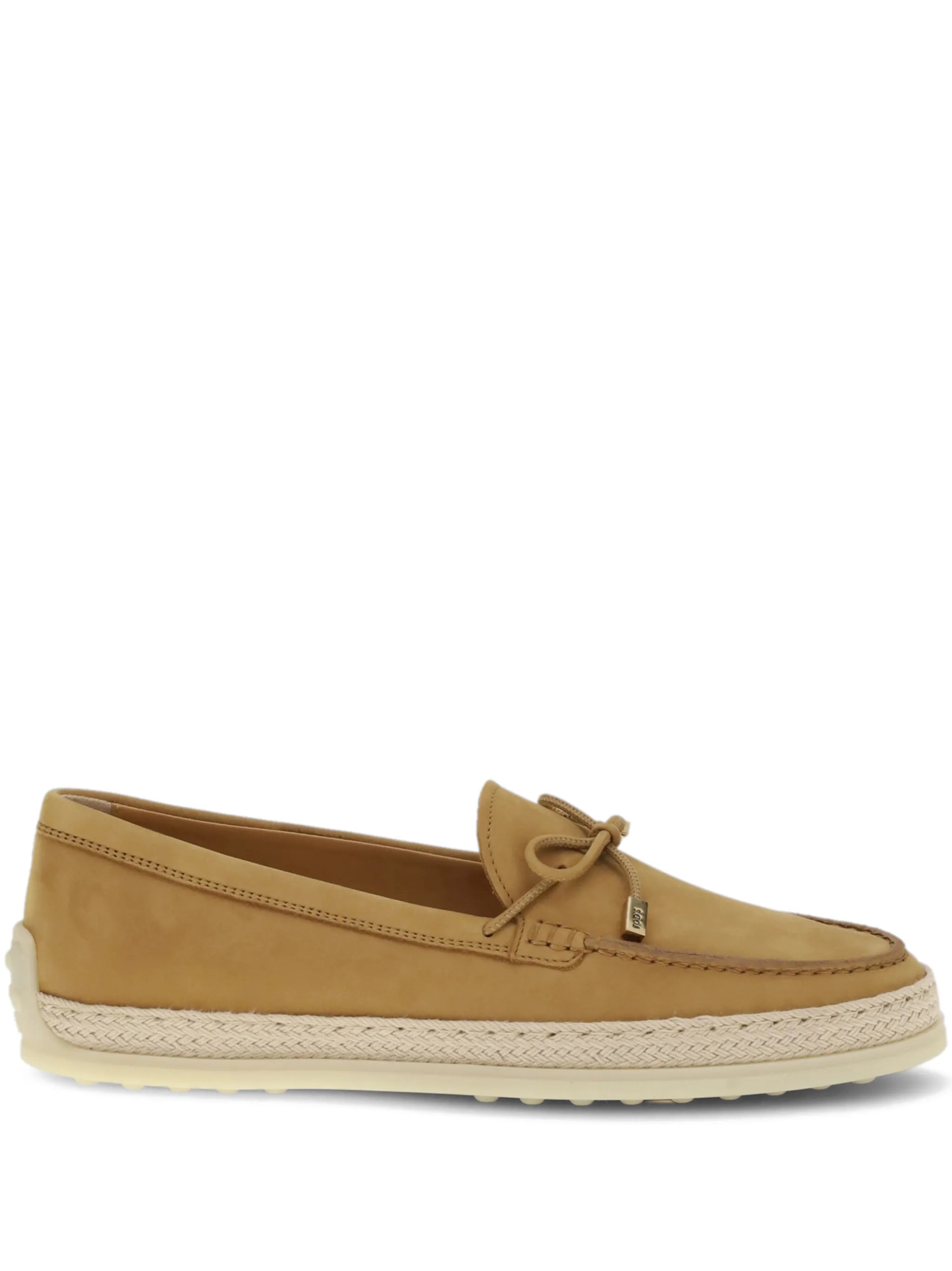 bow-detail braided loafers