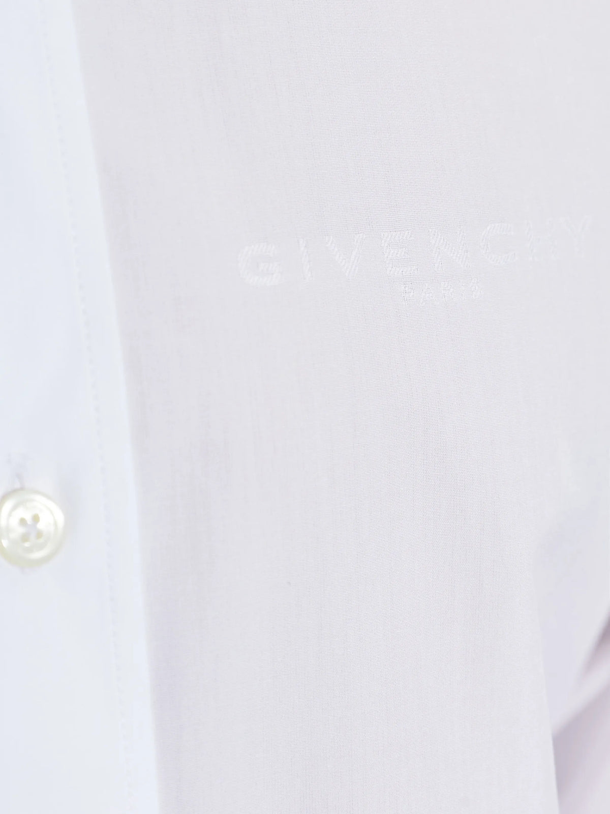 slim fit shirt in poplin with Givenchy embroidery