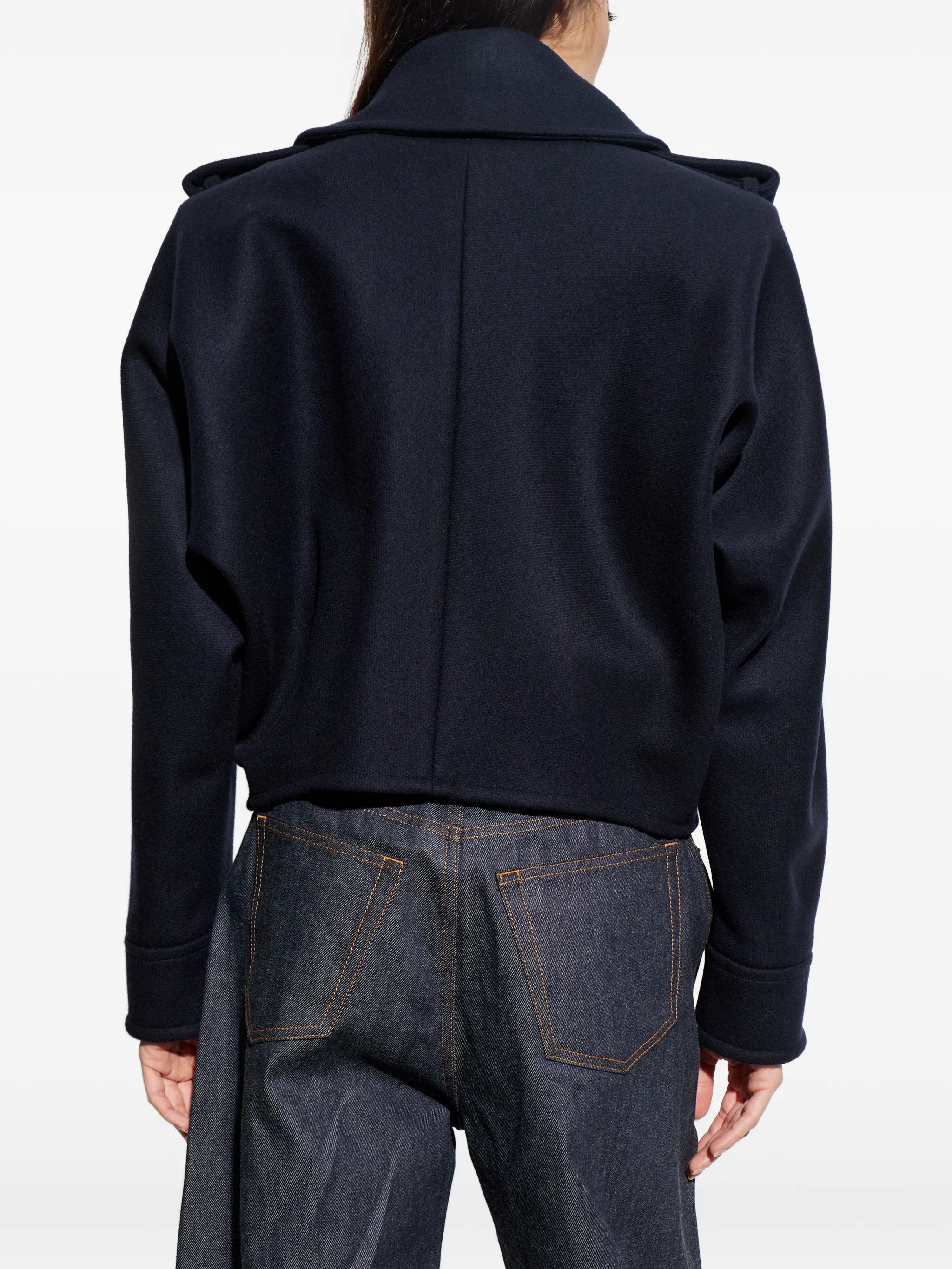 gold-tone button wool jacket