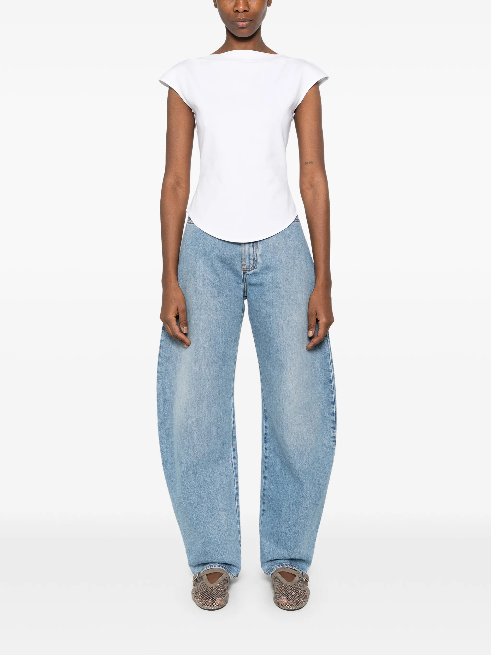 cap-sleeve T-shirt