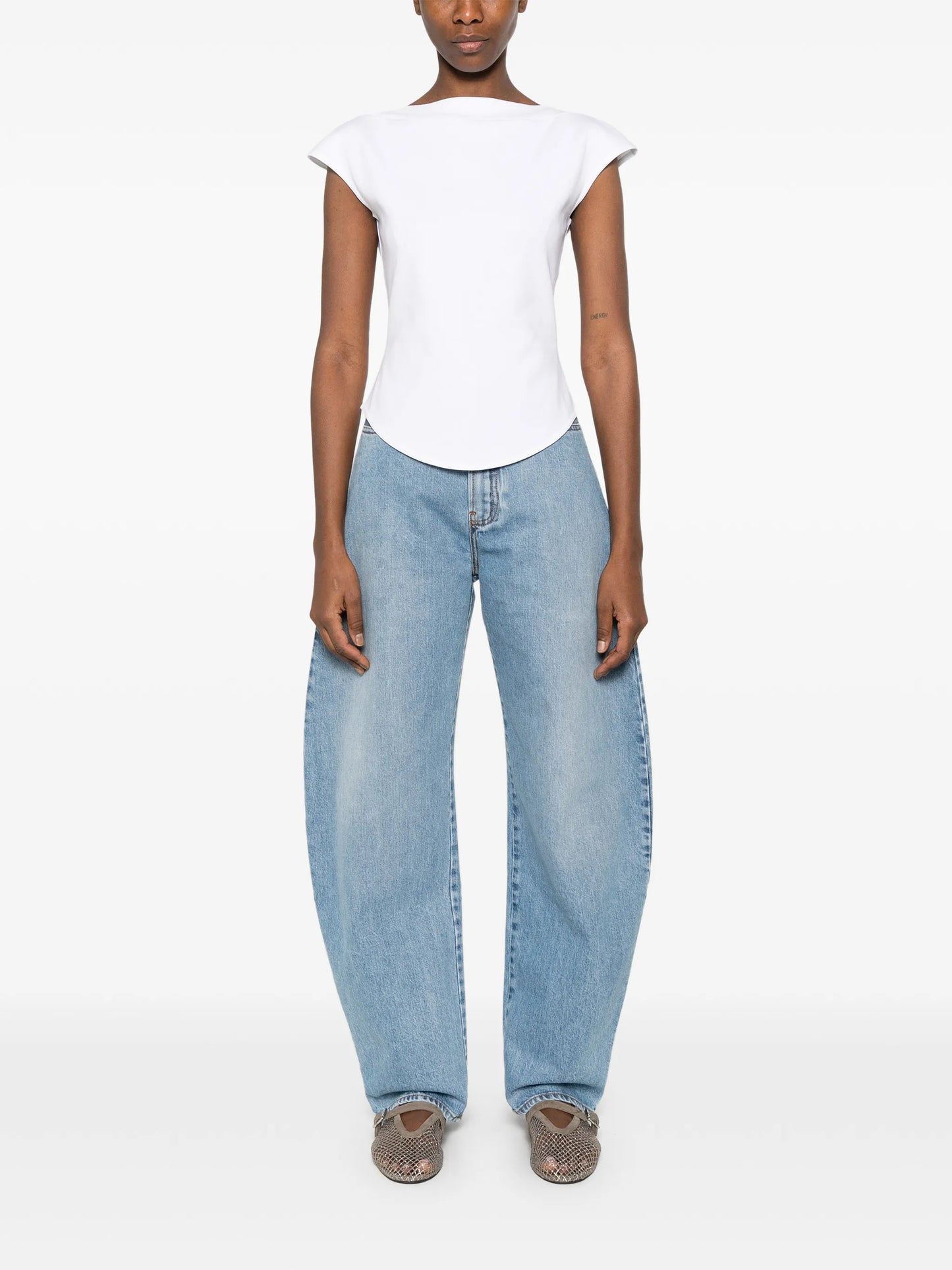 cap-sleeve T-shirt