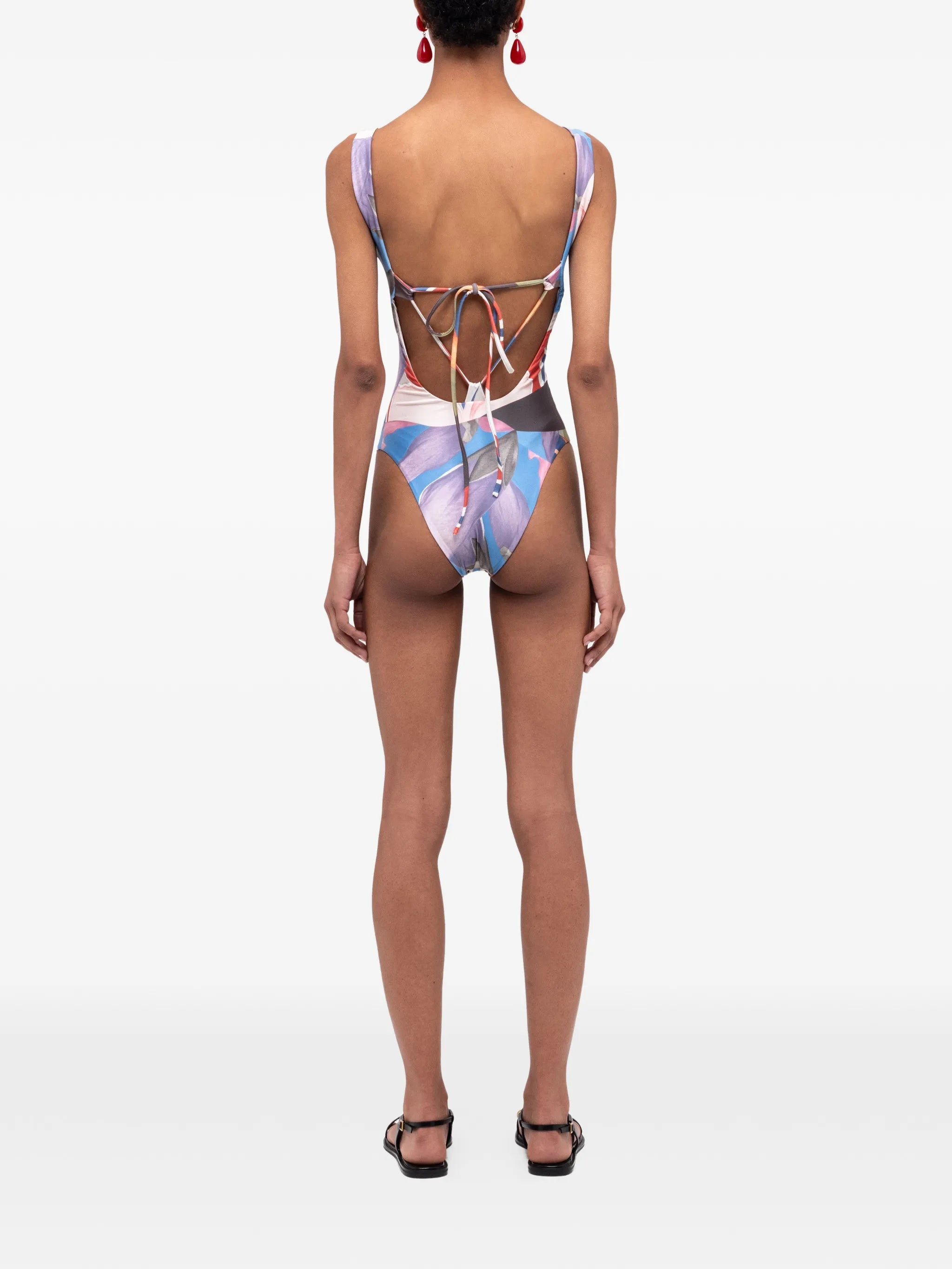 Palenque Flores square-neck swimsuit