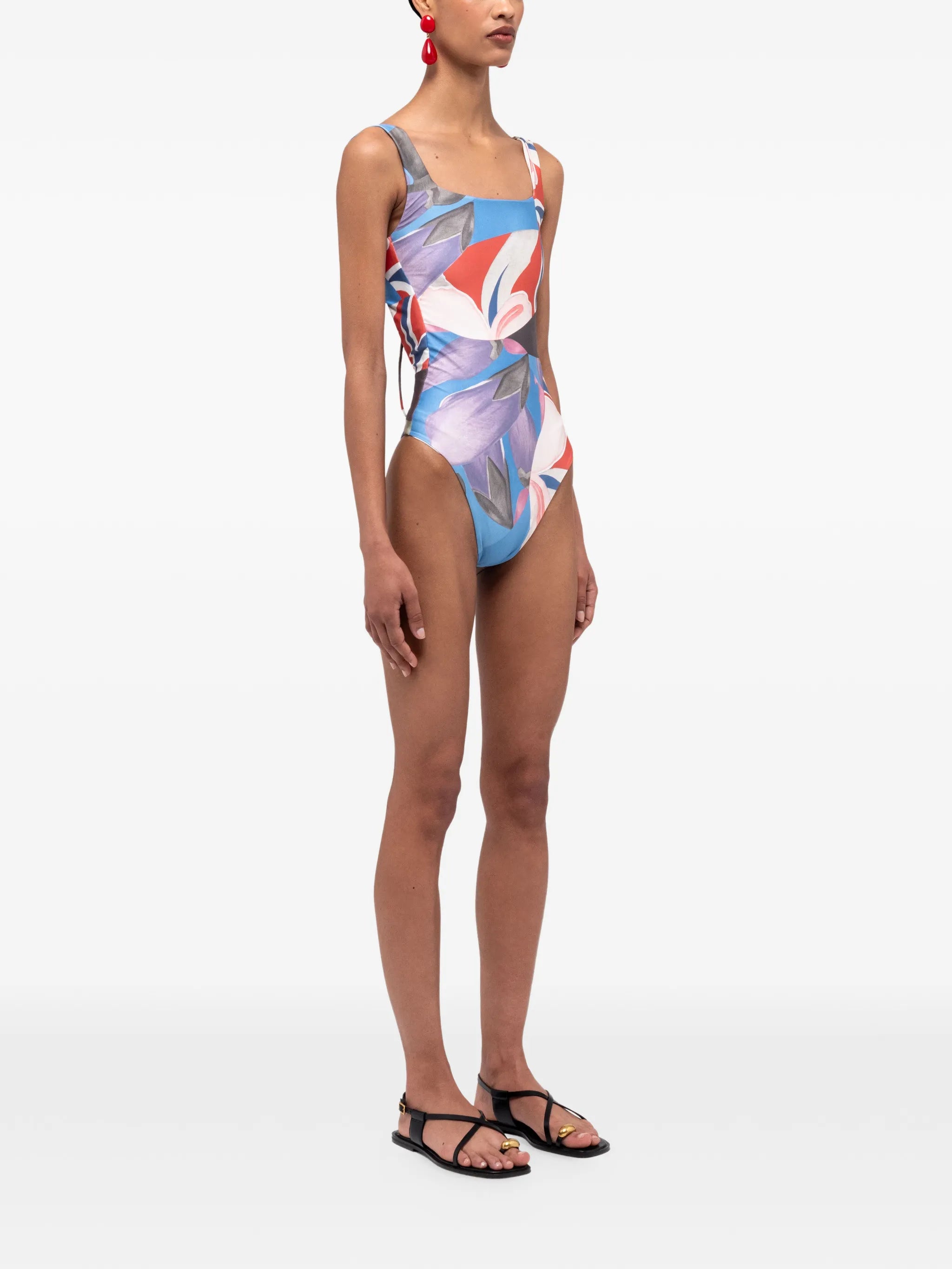 Palenque Flores square-neck swimsuit