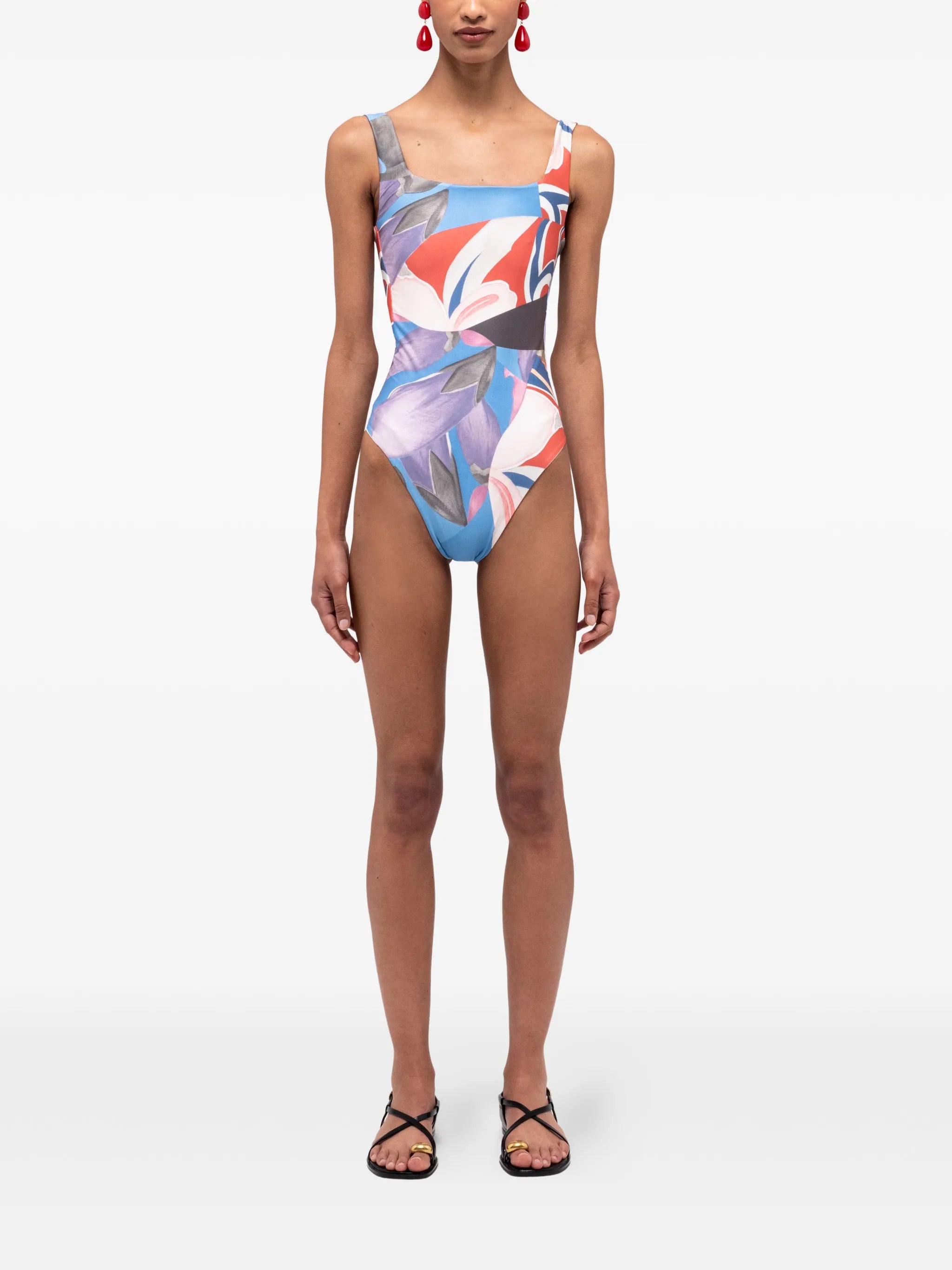 Palenque Flores square-neck swimsuit