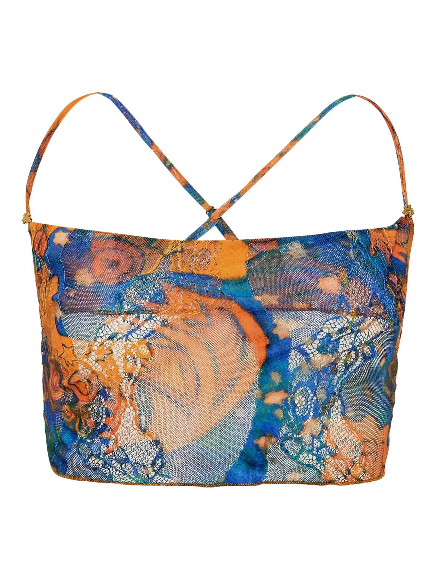 El Beso mesh lace top