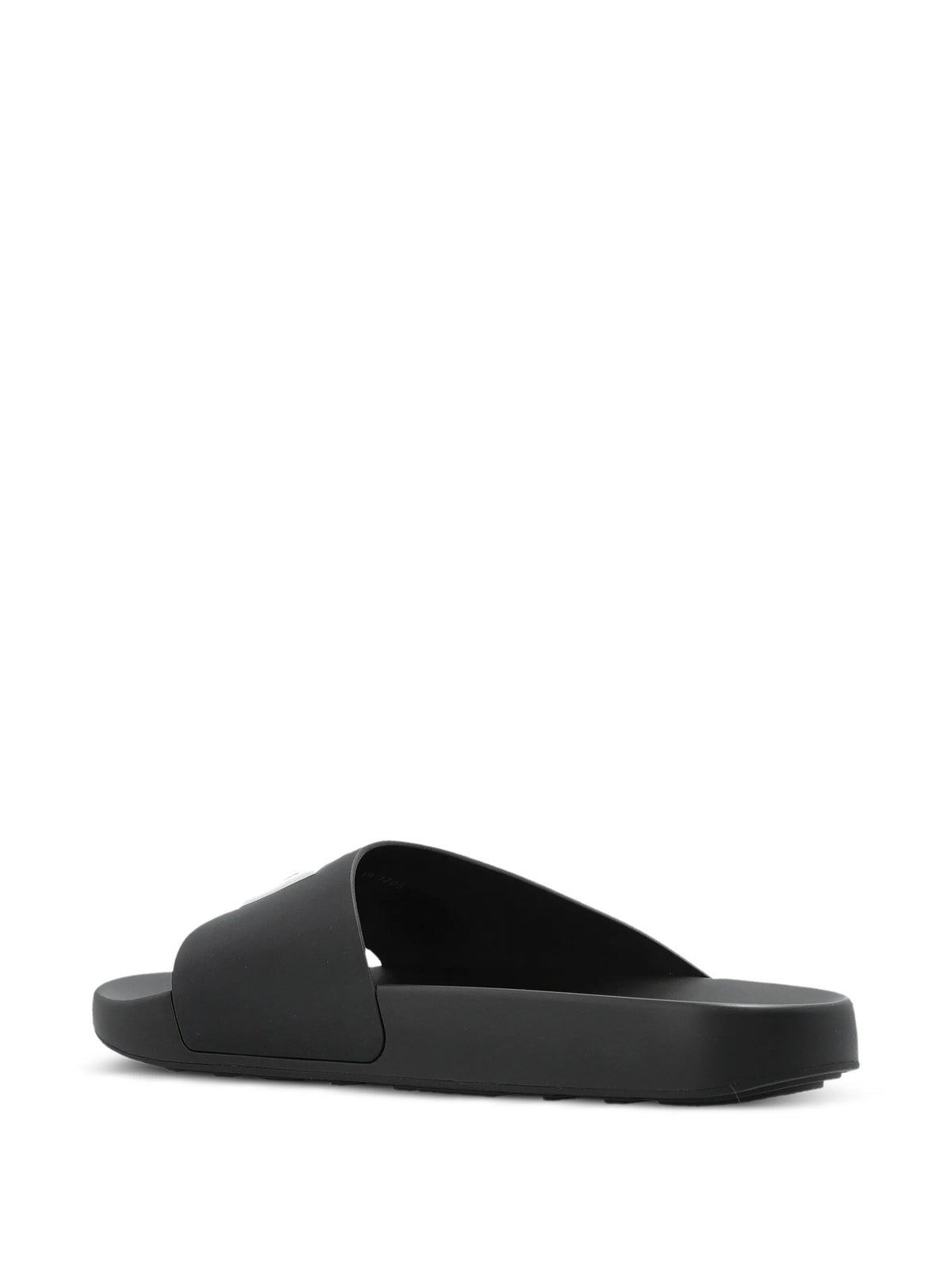 Label Slide mules in rubber