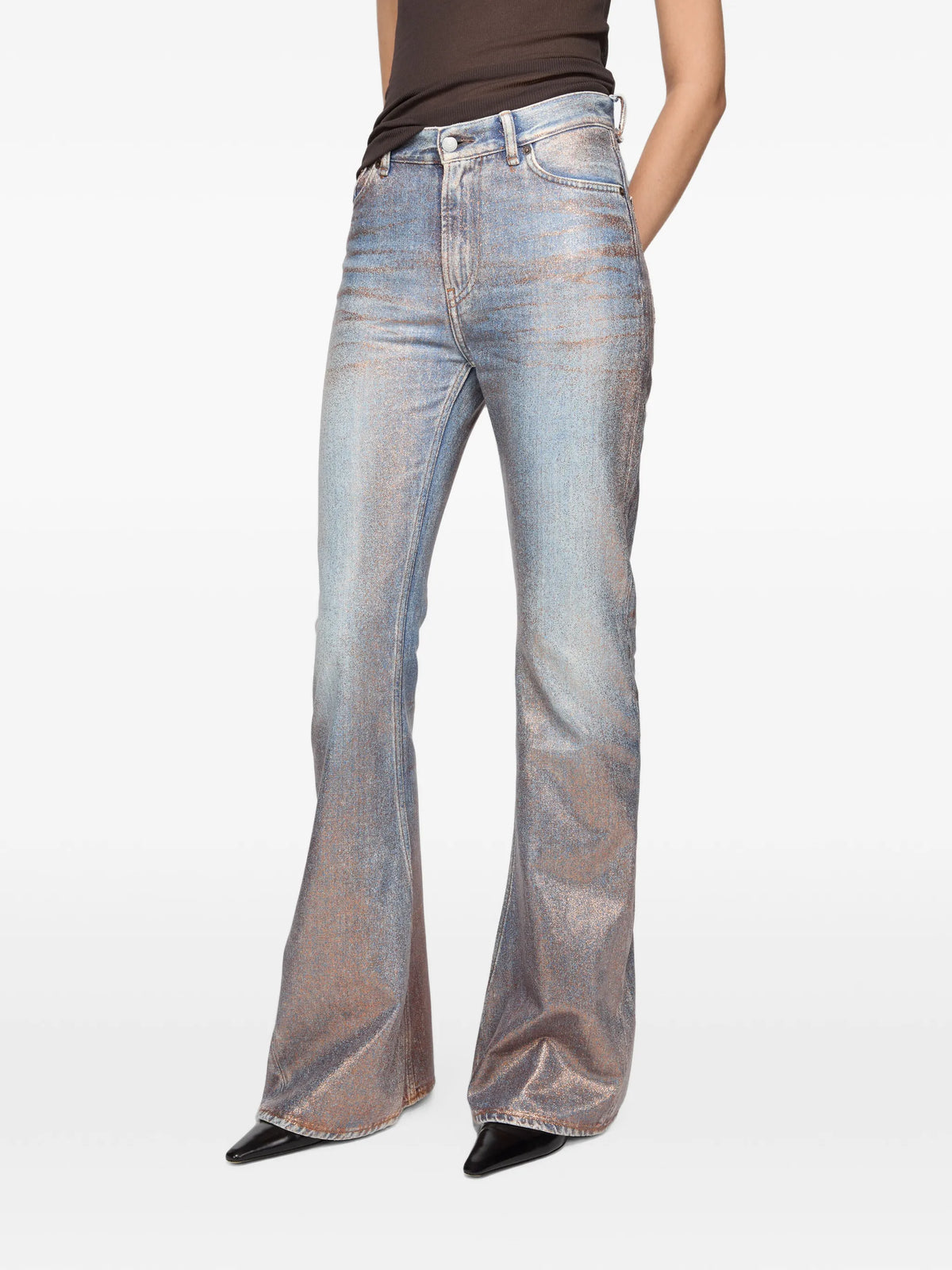 fitted glitter jeans 2025F