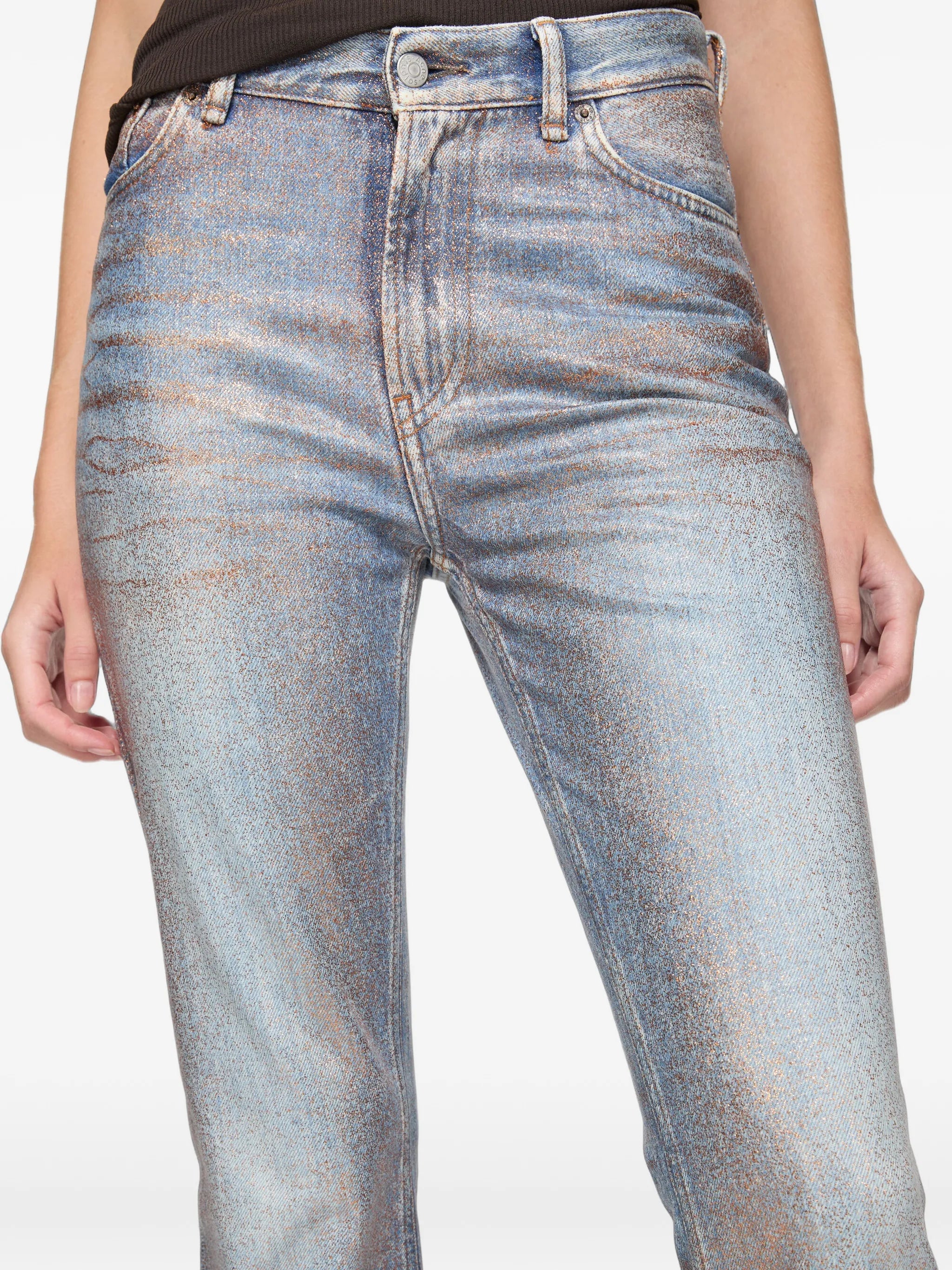 fitted glitter jeans 2025F
