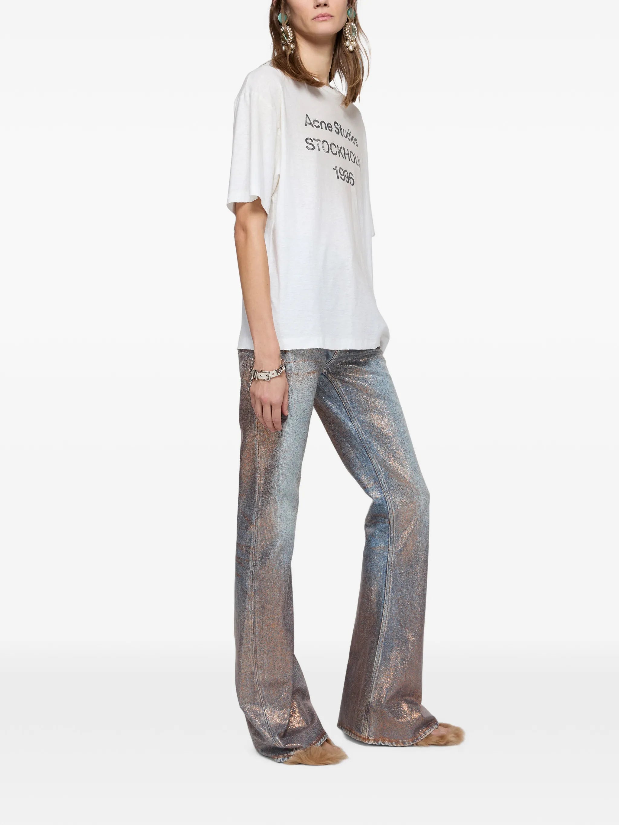 fitted glitter jeans 2025F