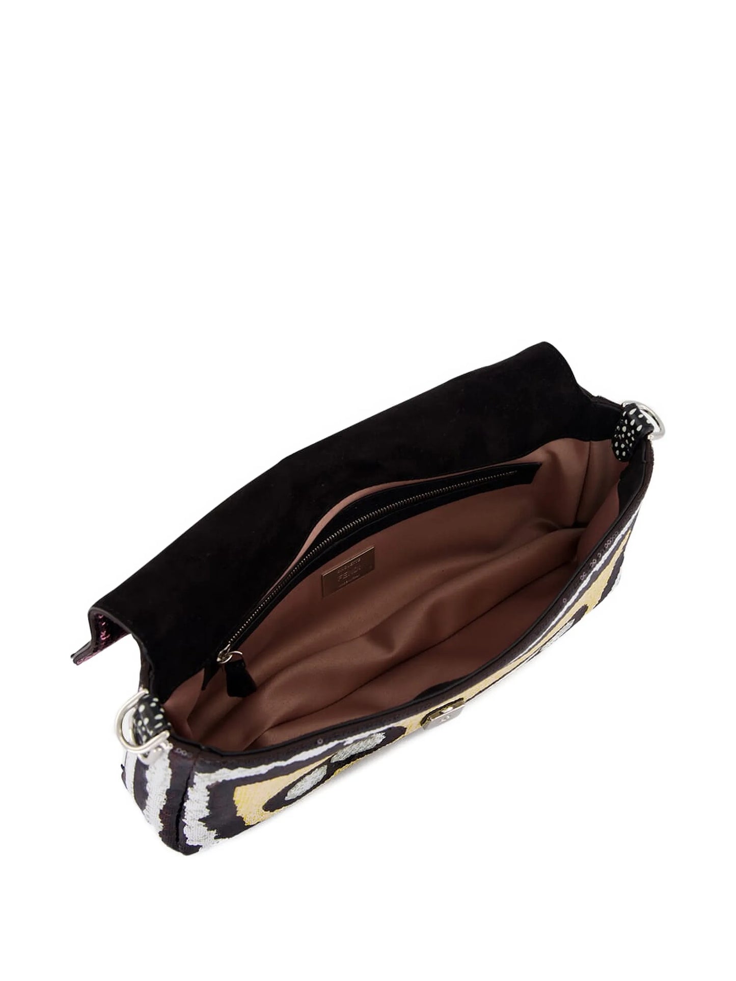 Baguette sequinned shoulder bag