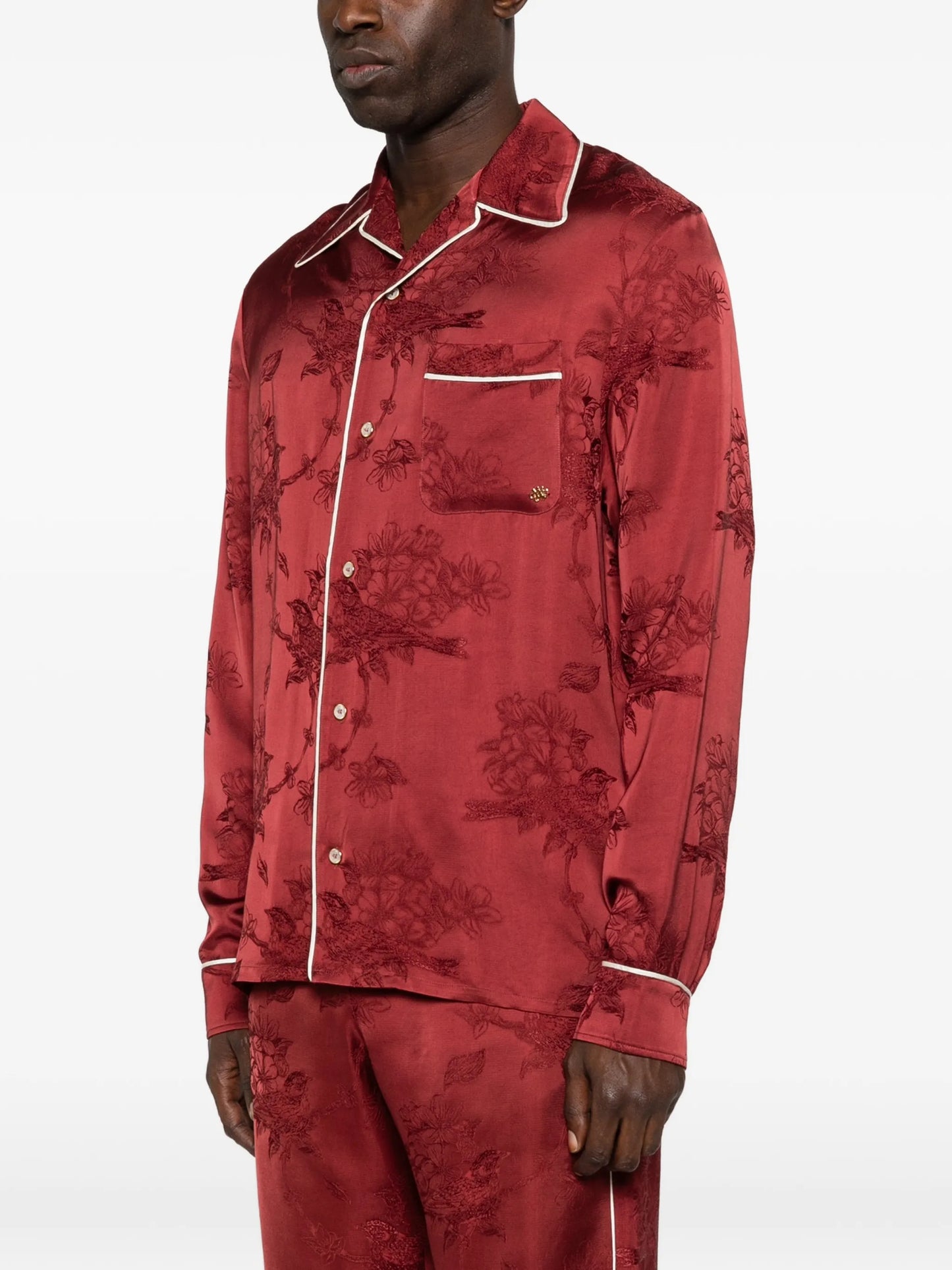 floral jacquard shirt