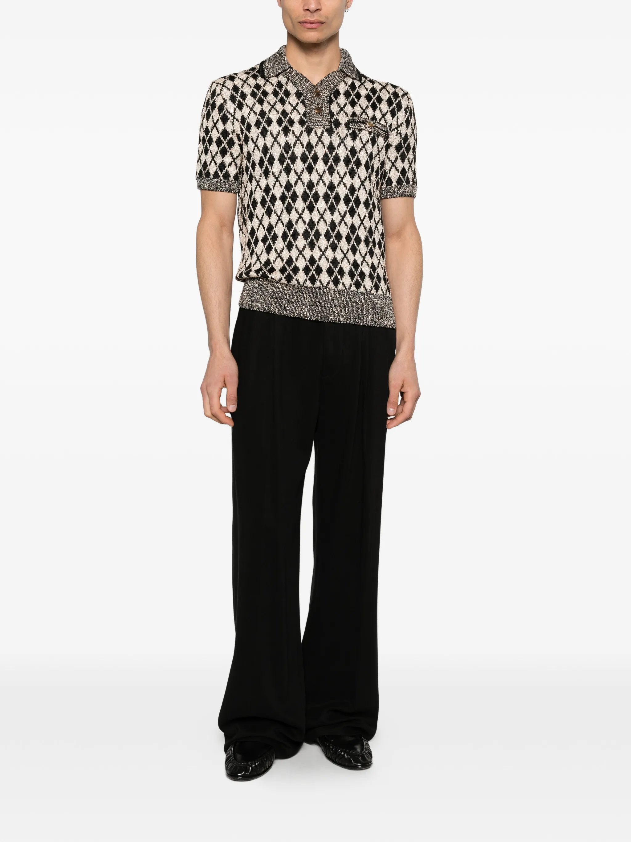 argyle polo shirt