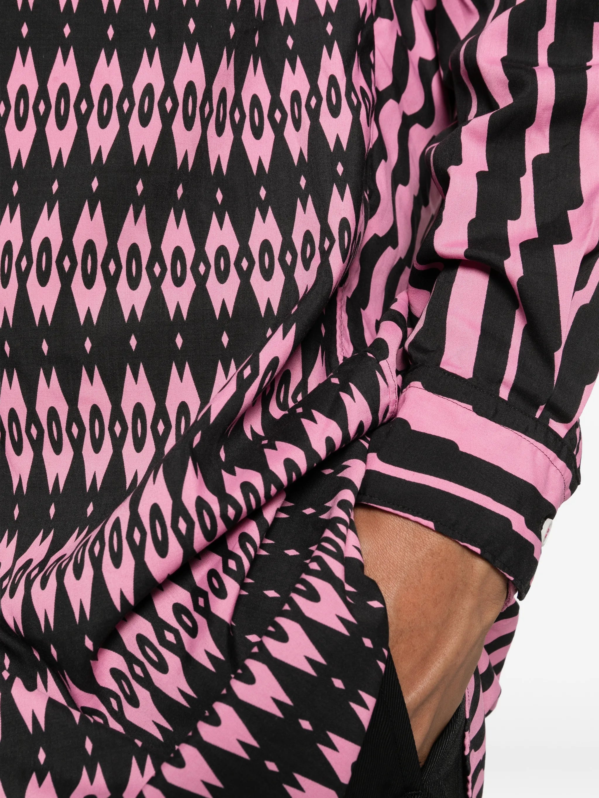 printed hooded shirt