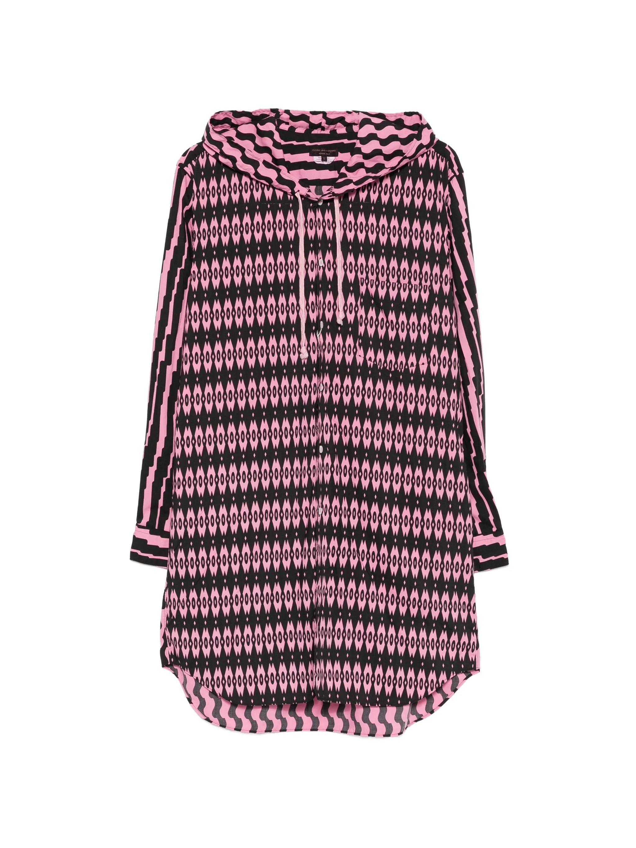 printed hooded shirt