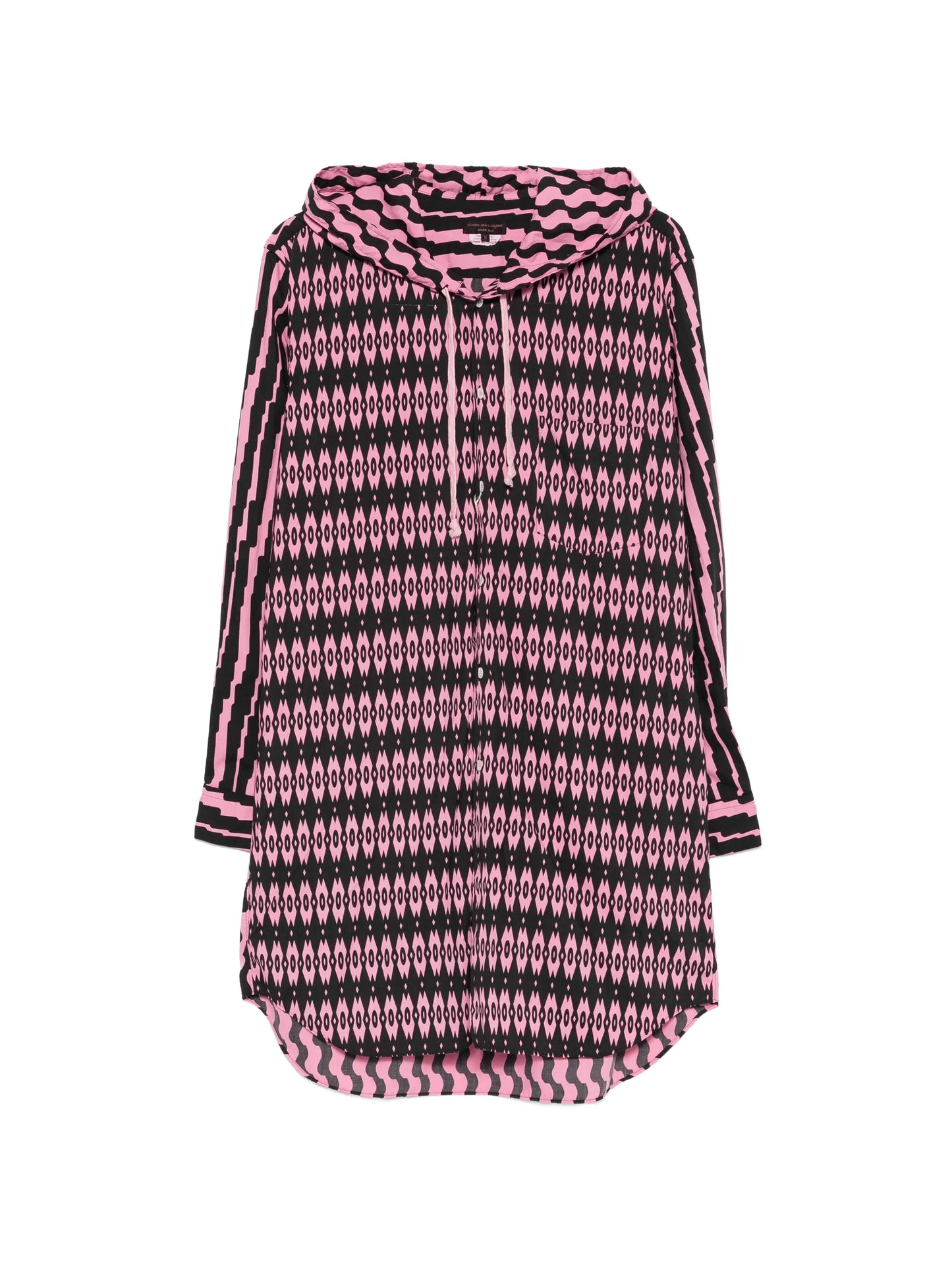 printed hooded shirt