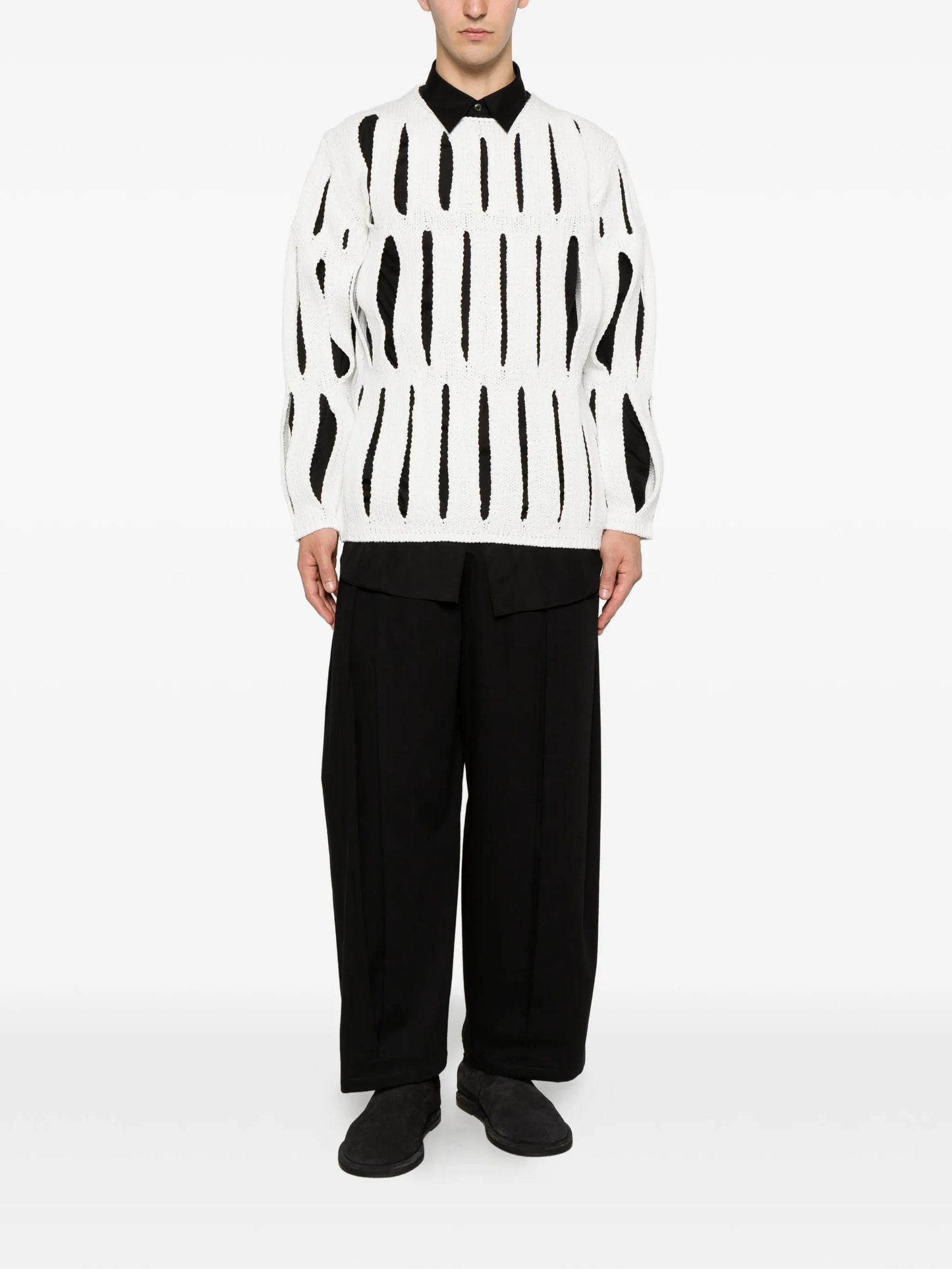 cut-out knit sweater