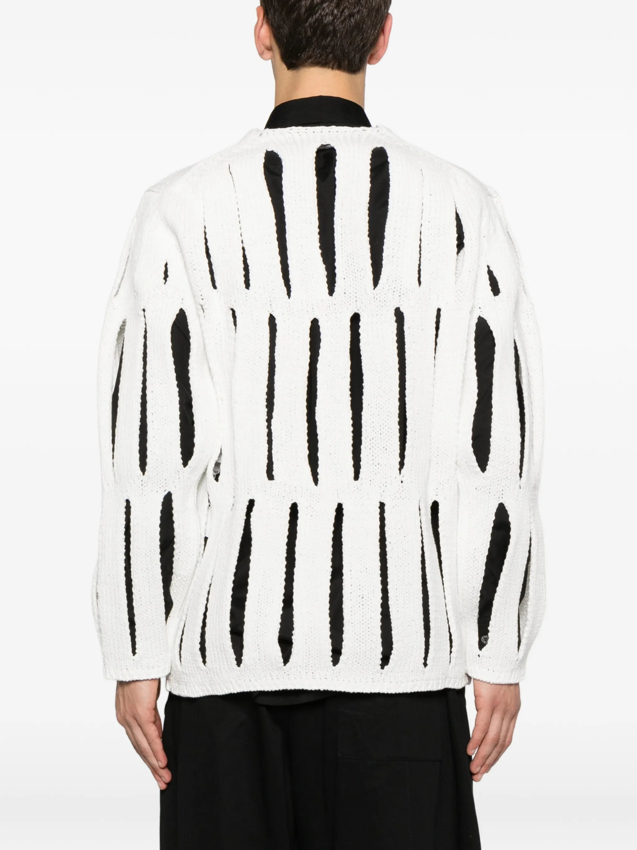 cut-out knit sweater