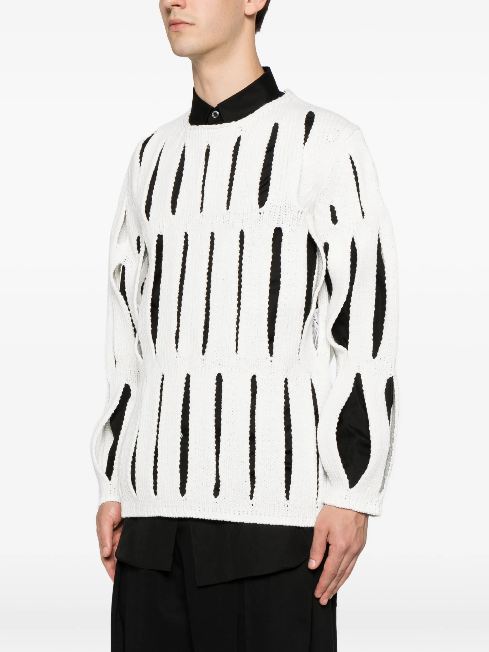 cut-out knit sweater
