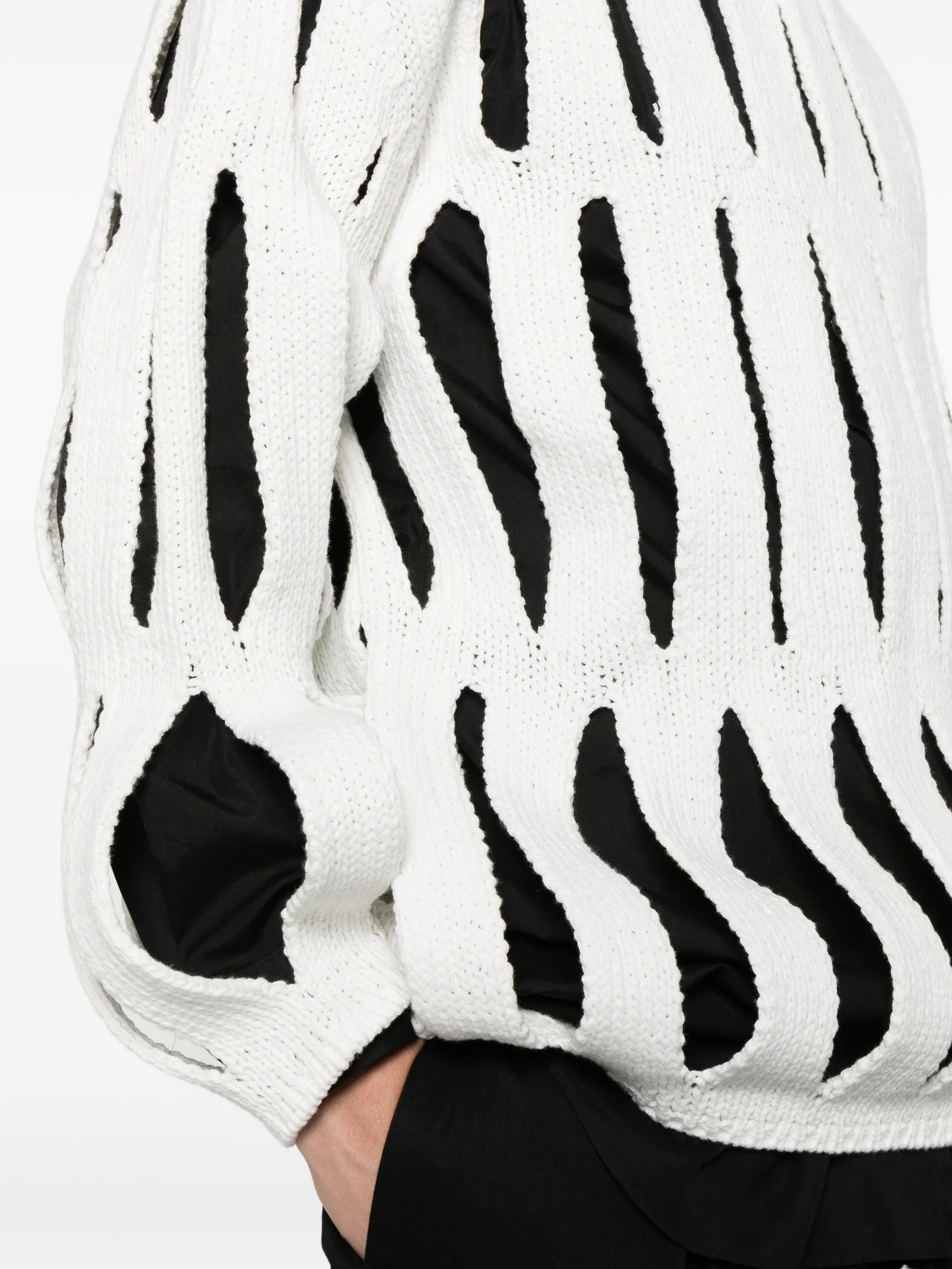 cut-out knit sweater