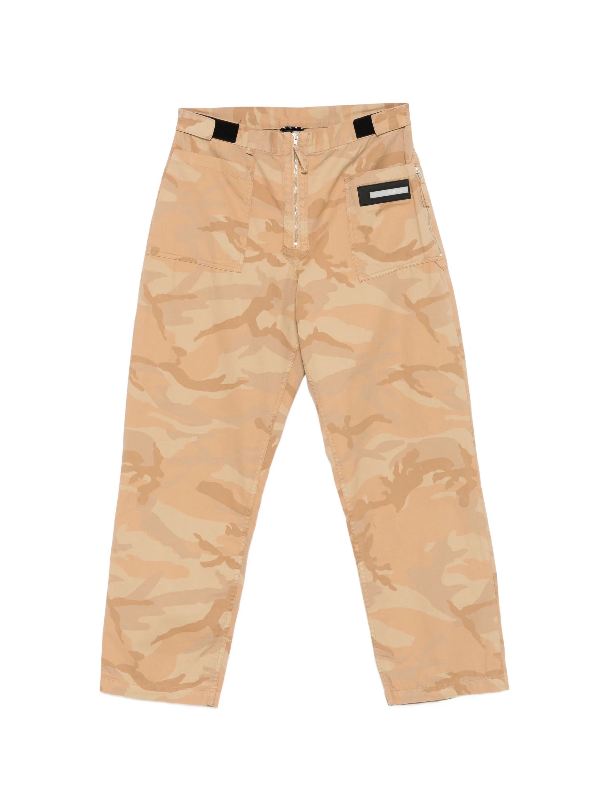 camouflage straight trousers