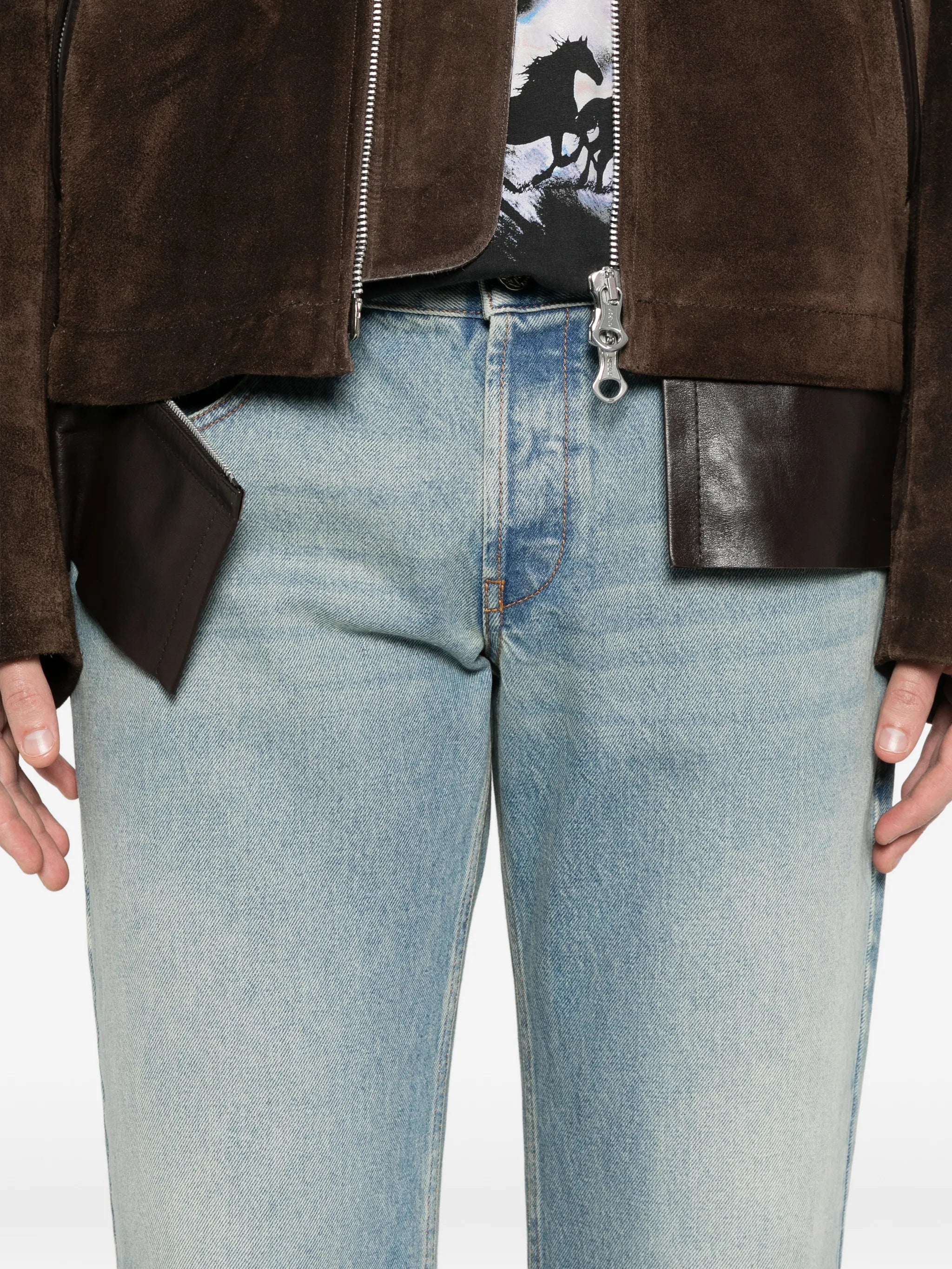 Tyrone distressed low-rise jeans
