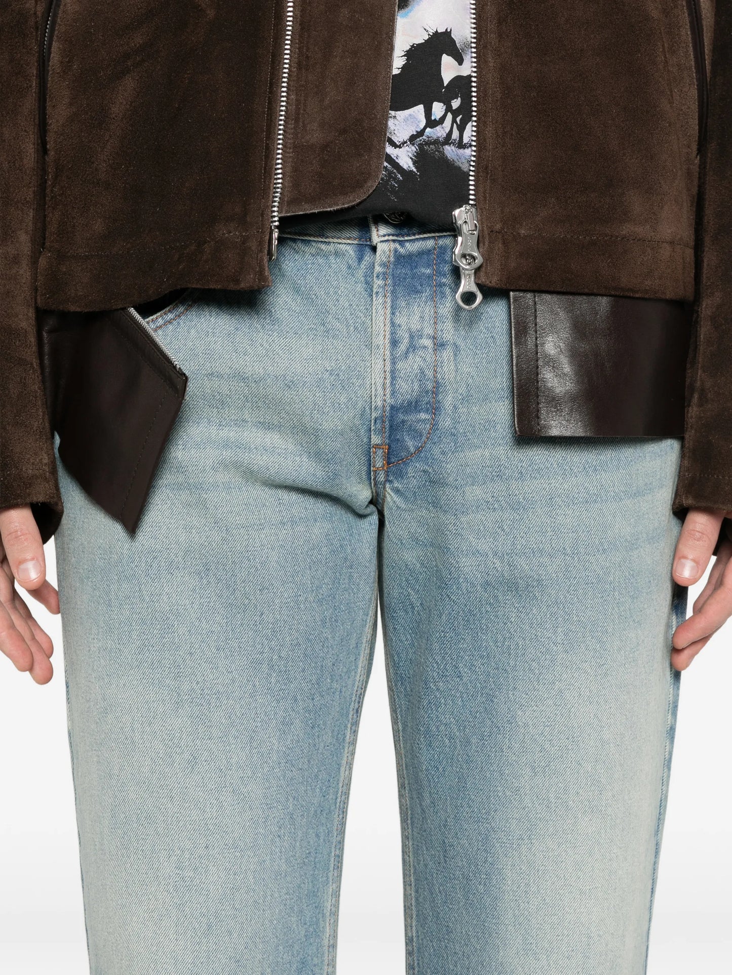 Tyrone distressed low-rise jeans