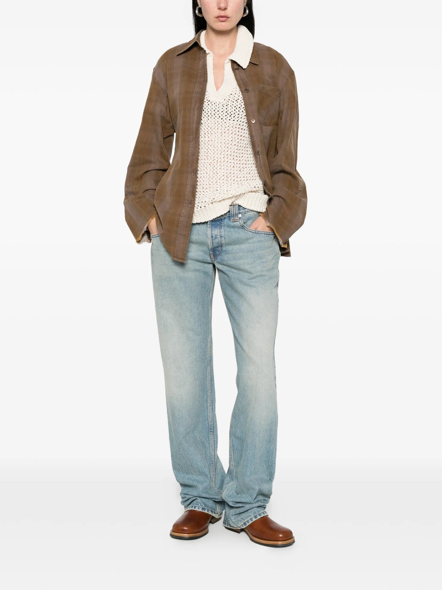 Tyrone distressed low-rise jeans