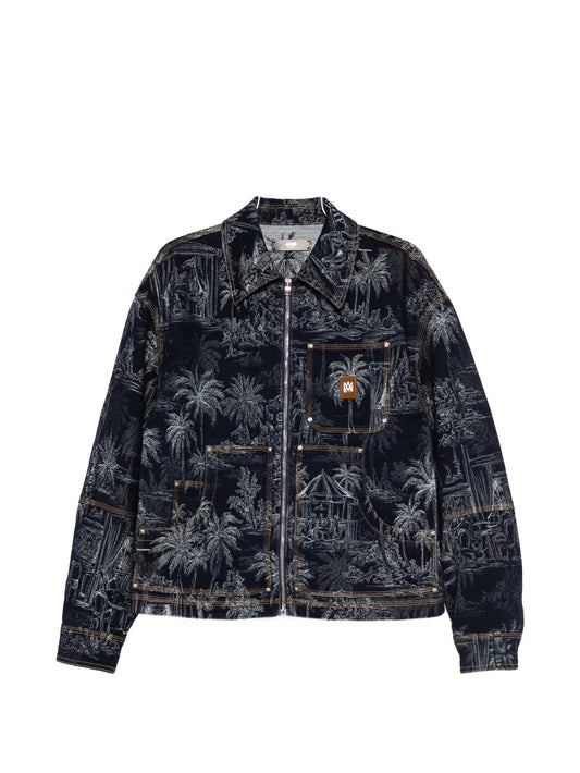 jacquard zip chateau palms jacket