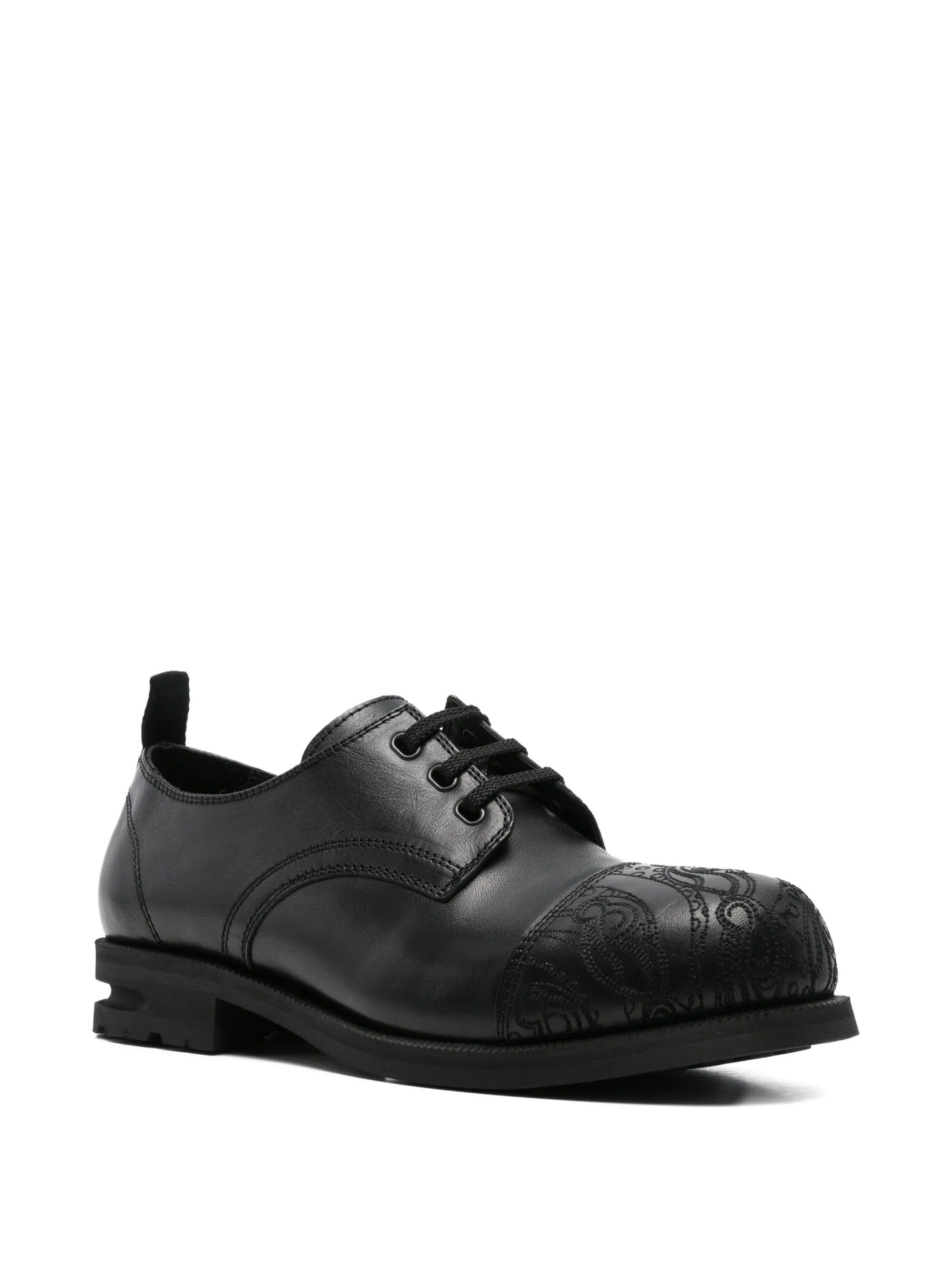 embroidered derby shoes
