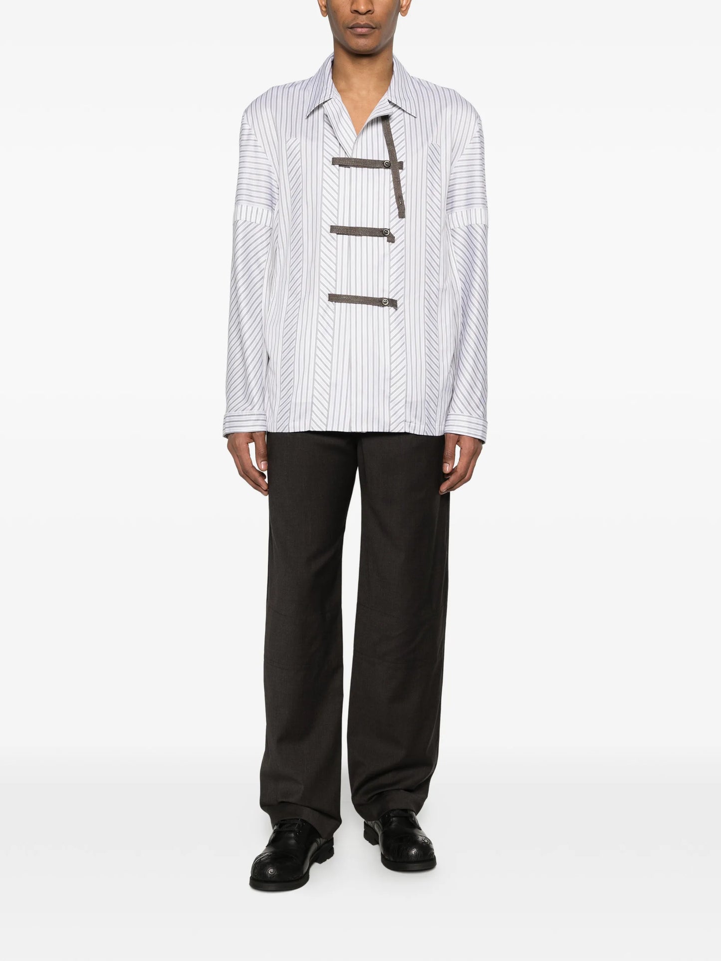 striped buttoned shirt