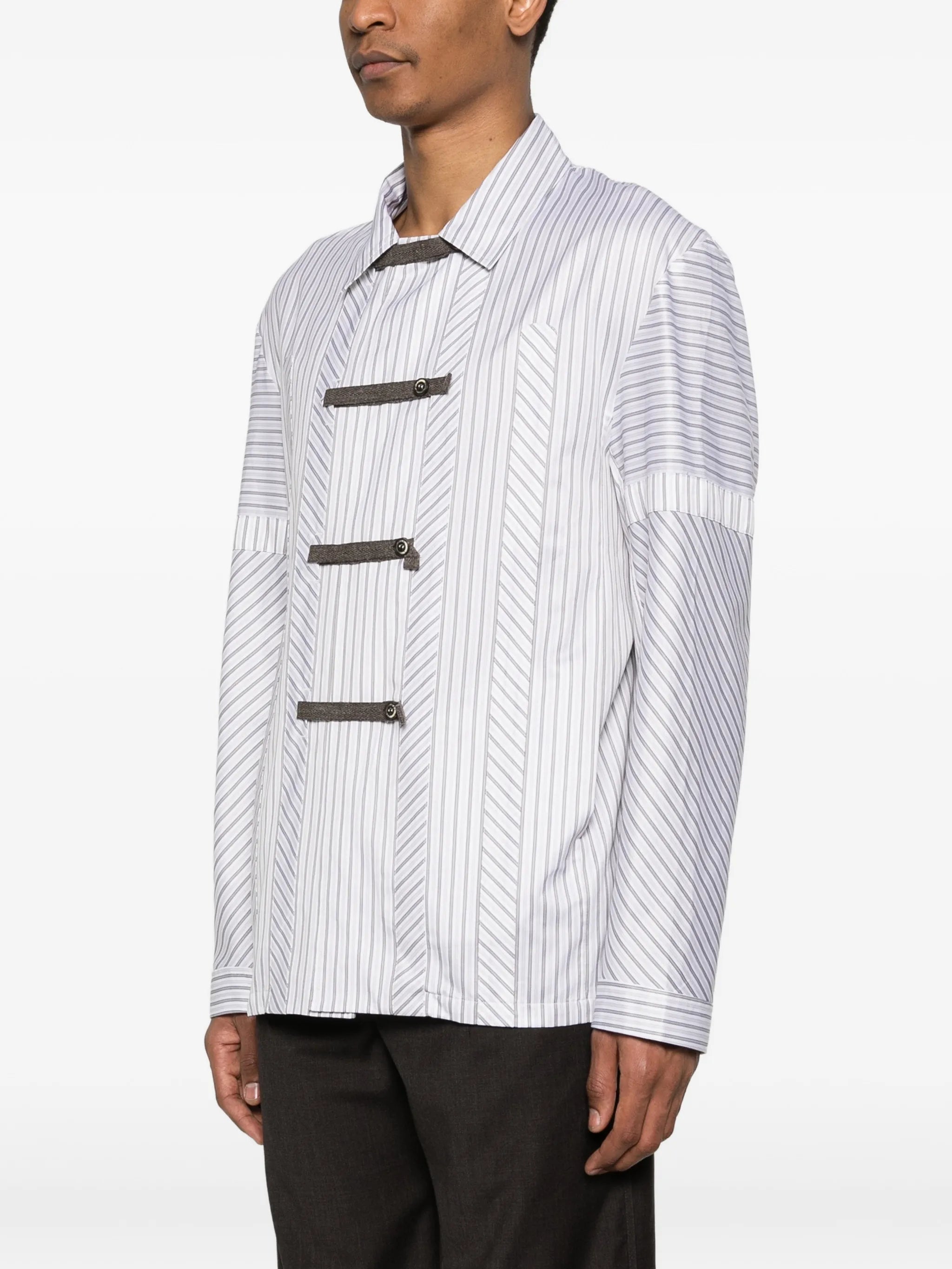 striped buttoned shirt