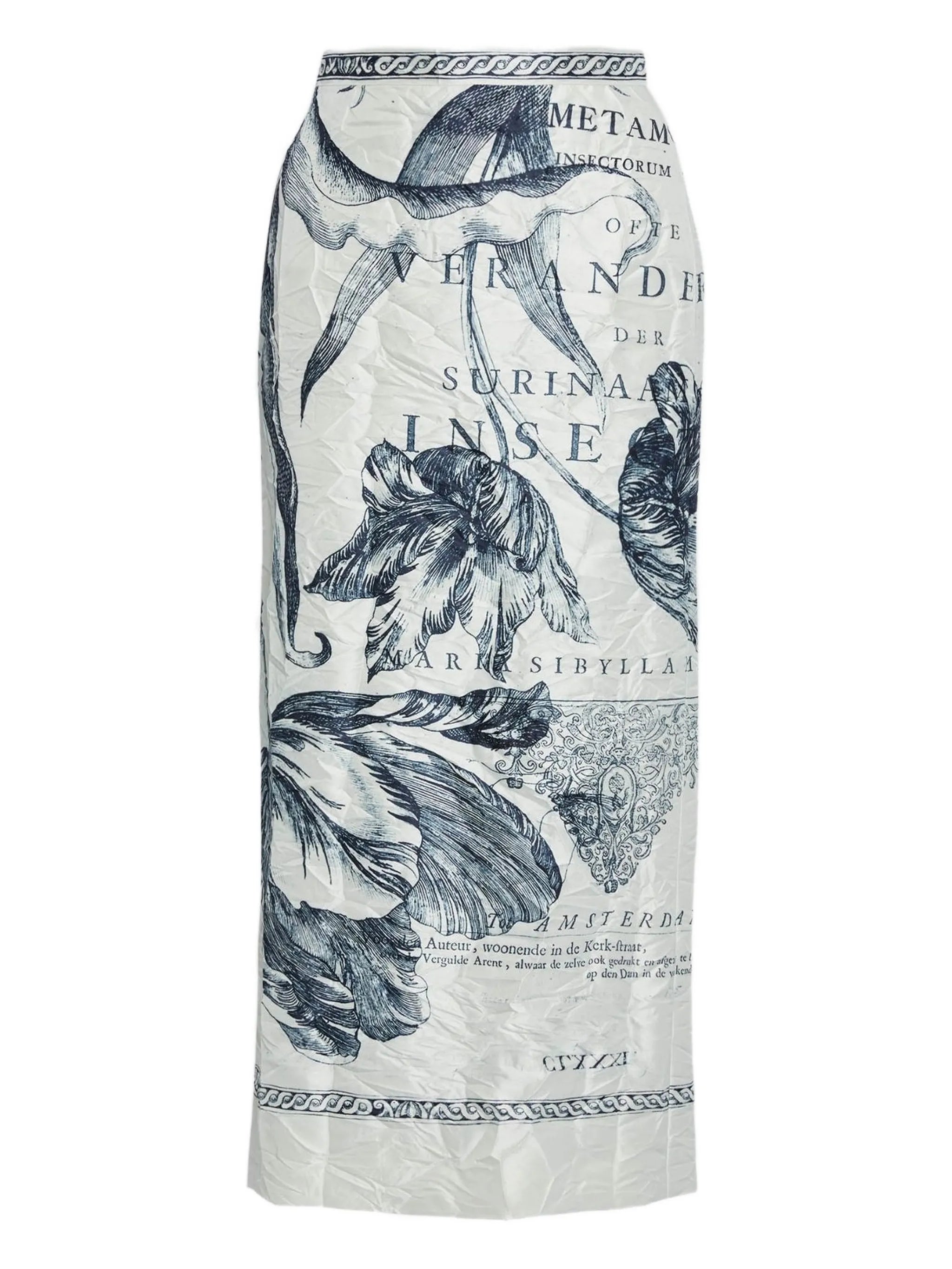 floral-print midi skirt