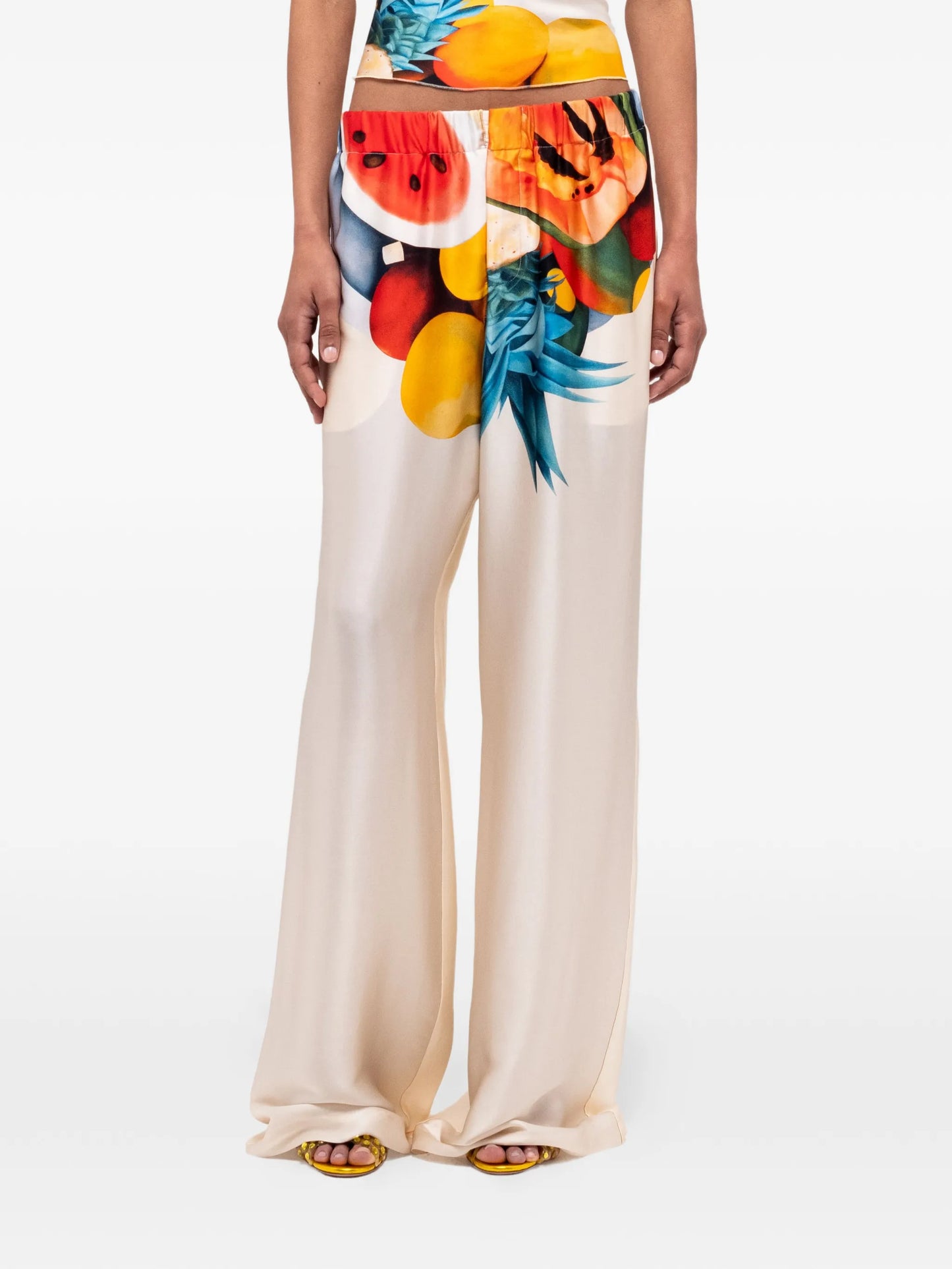 Salpicon fruit-print trousers