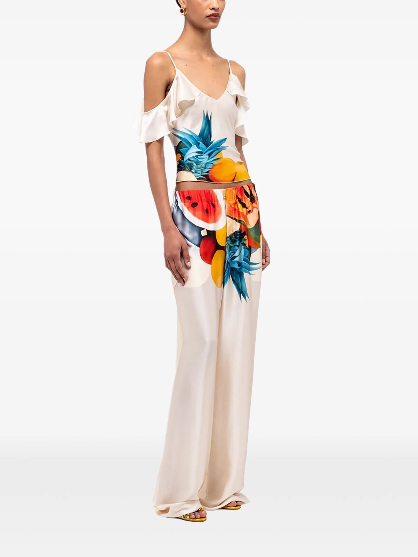 Salpicon fruit-print trousers
