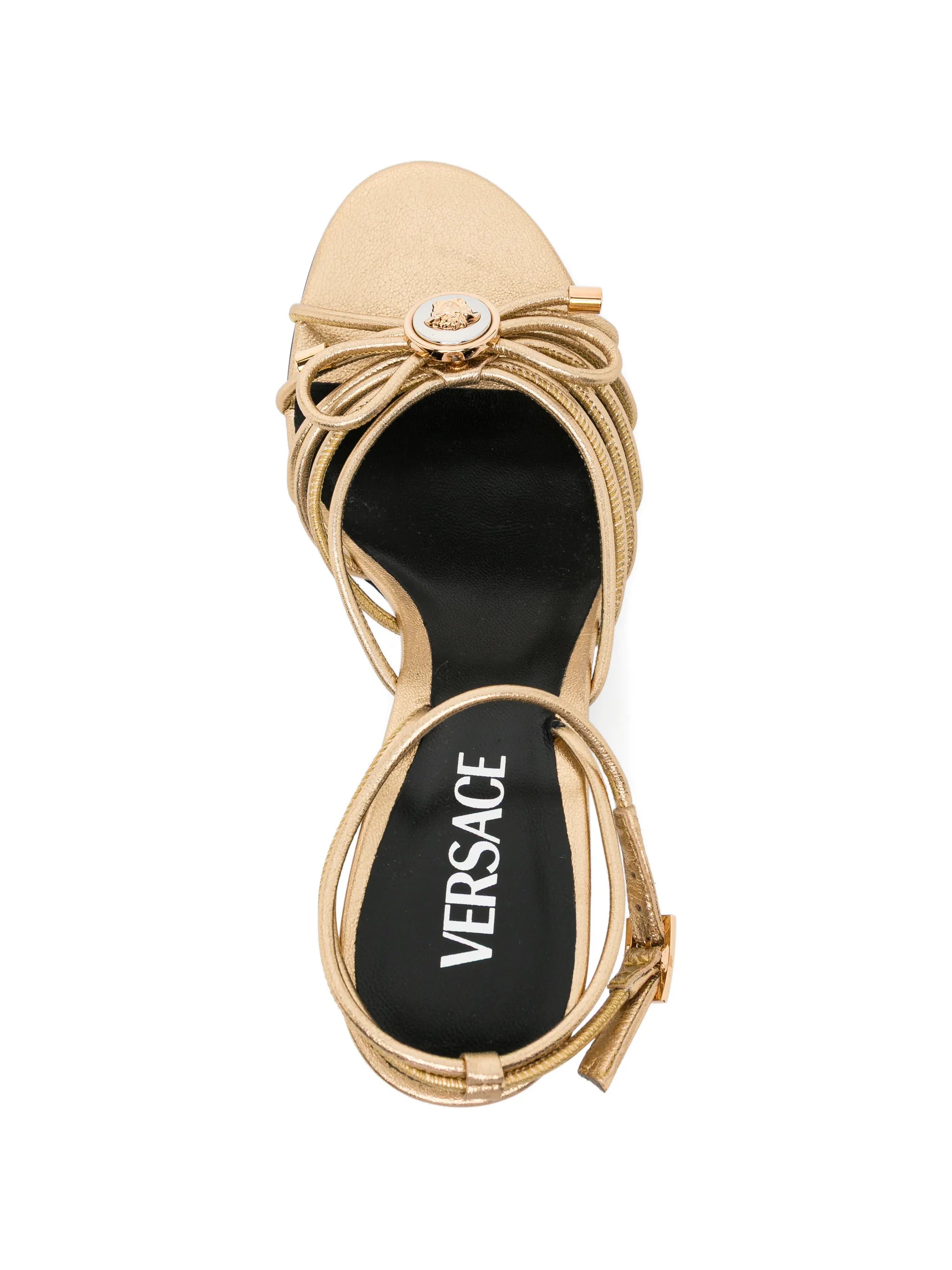 strap knot heeled sandals