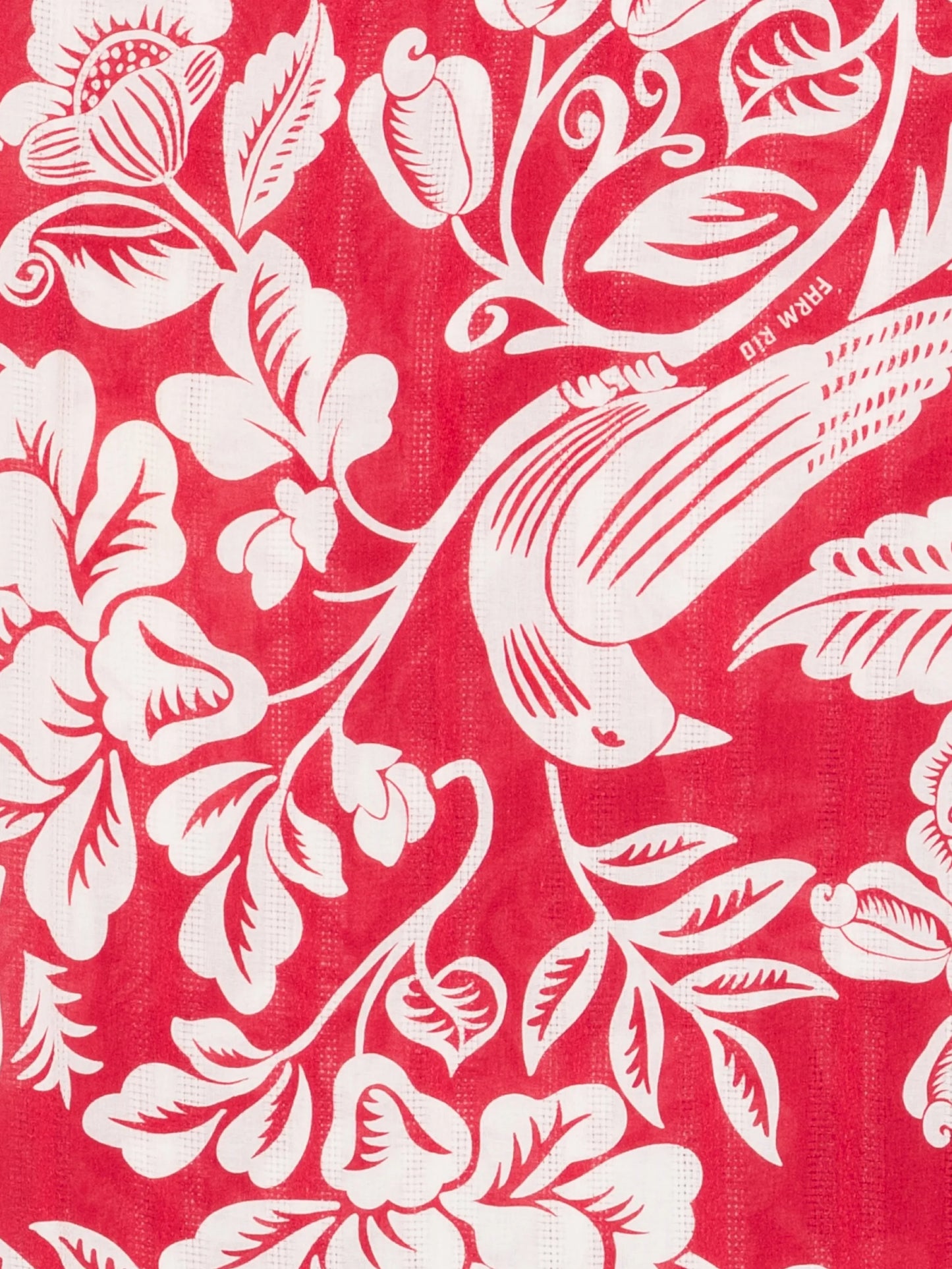 bird floral-print beach cover-up