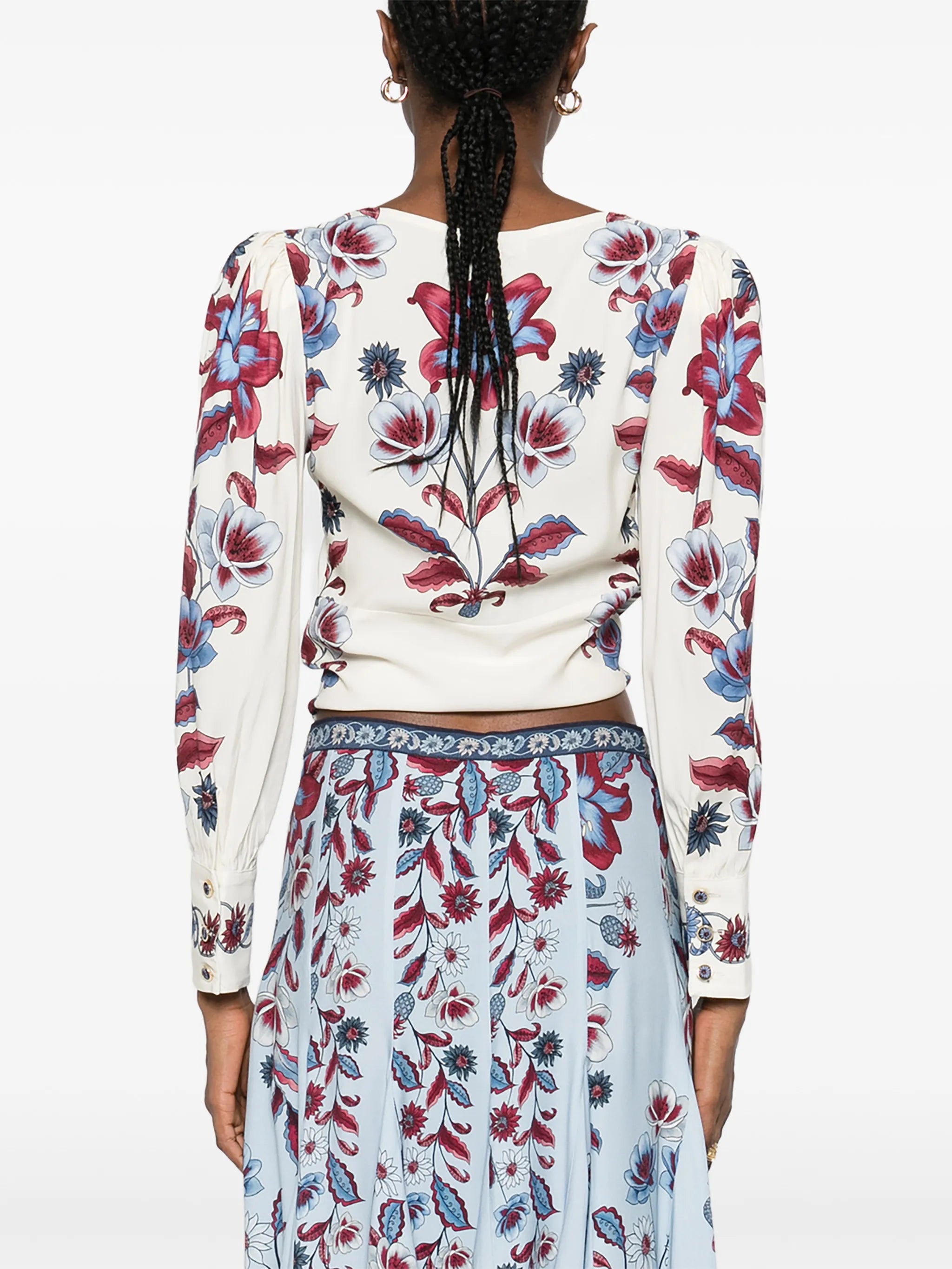 Malu winter buttoned long sleeve blouse